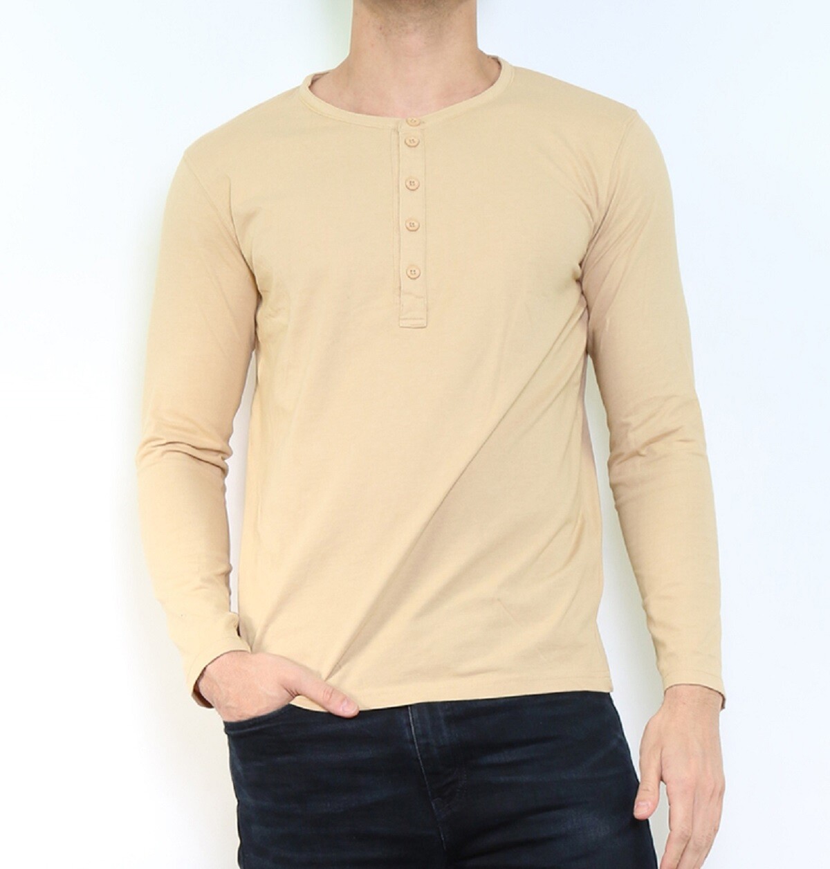 Wholesaler Hopenlife - Long-sleeve T-shirt with buttoned collar