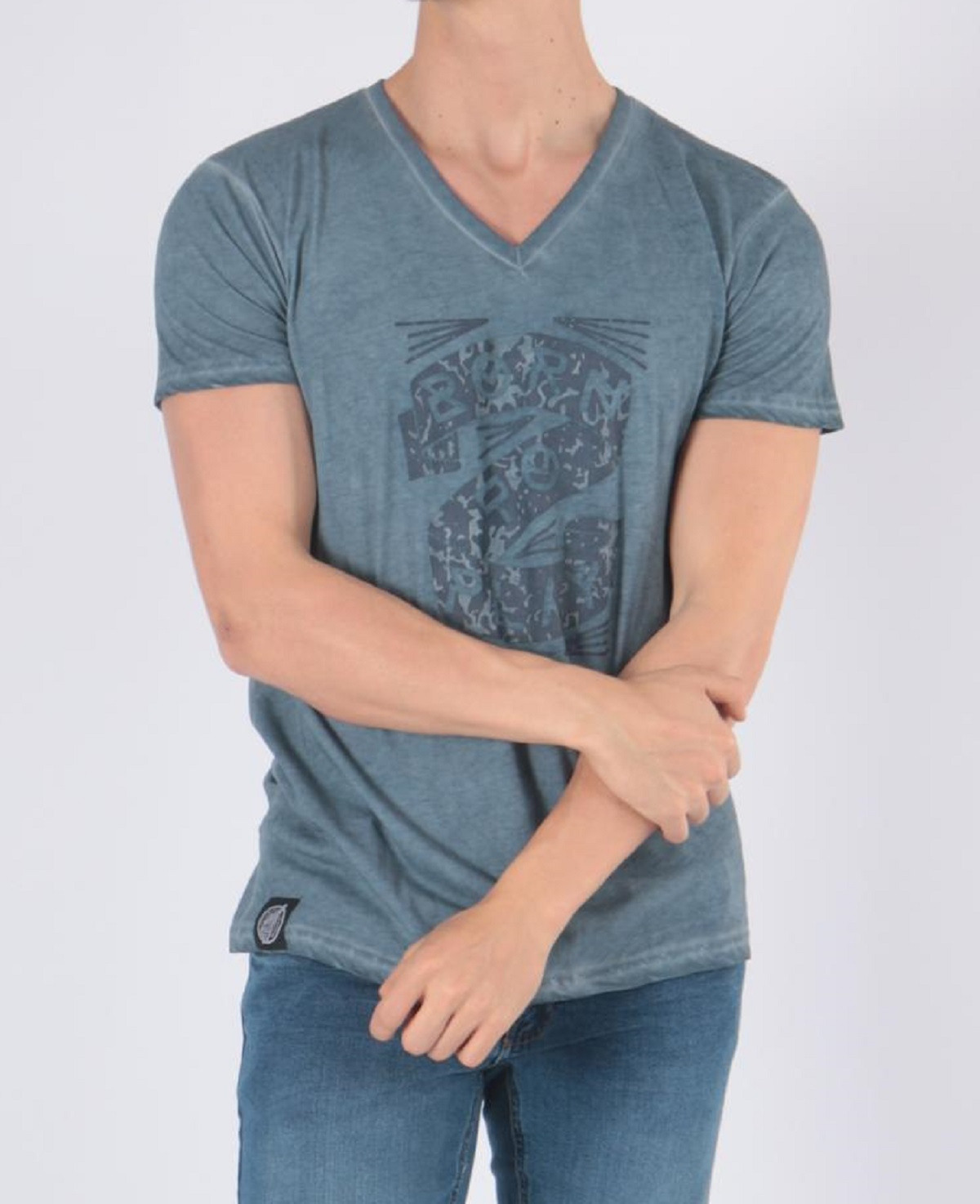 Wholesaler Hopenlife - Printed v-neck t-shirt, end of series