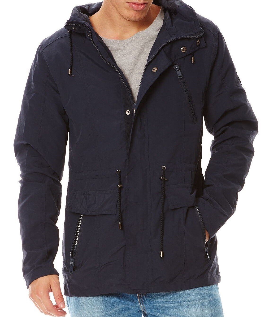 Grossiste Hopenlife - Coupe-vent uni à capuche en polyester
