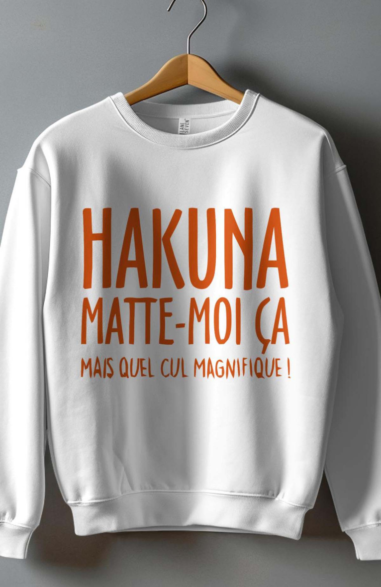 Grossista I.A.L.D FRANCE - Felpa da uomo con scollo rotondo - Hakuna matt