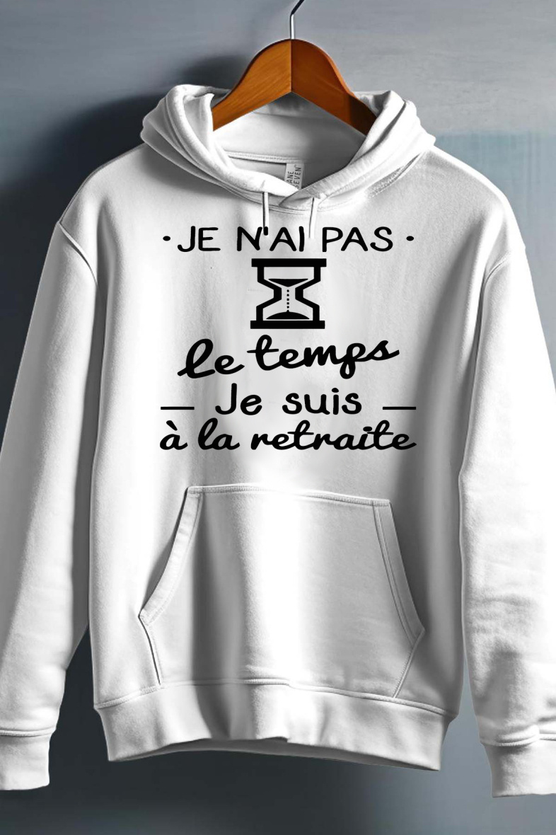 Großhändler I.A.L.D FRANCE - Keine Zeit, in Rente zu gehen – Herren-Sweatshirt mit Kapuze