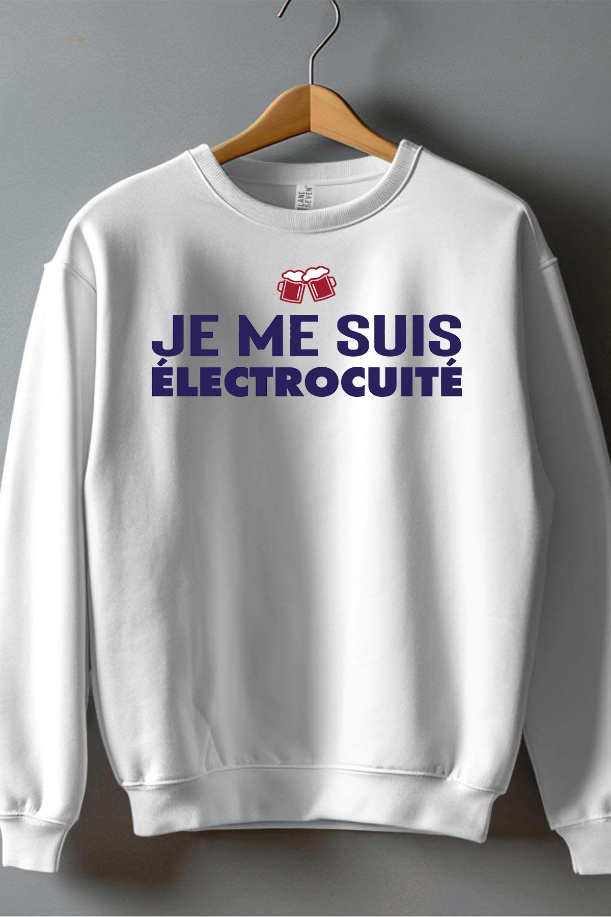 Grossista I.A.L.D FRANCE - elettrocuzione - Felpa da uomo con scollo rotondo