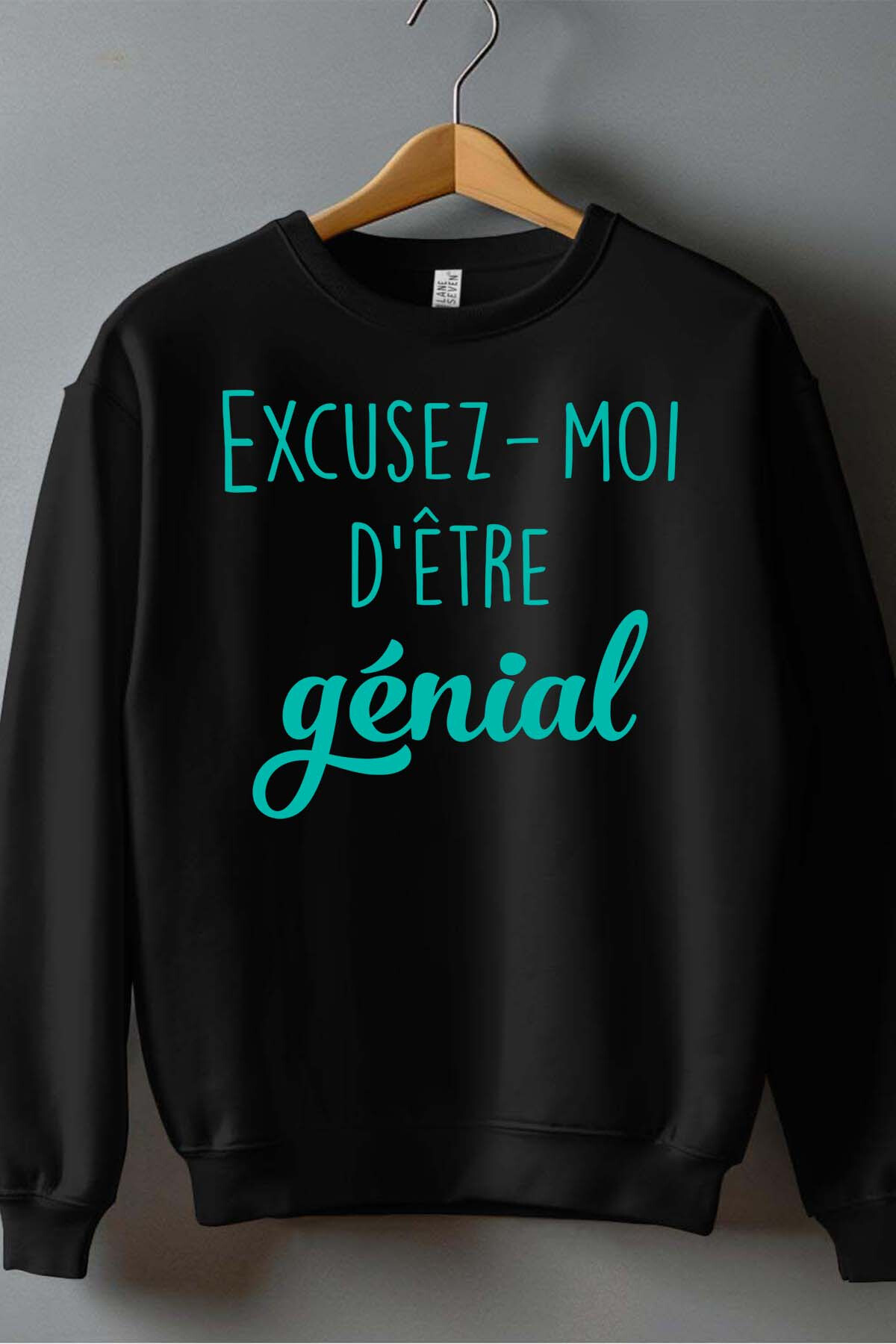 Grossista I.A.L.D FRANCE - Scusa, fantastico - Felpa da uomo con scollo rotondo