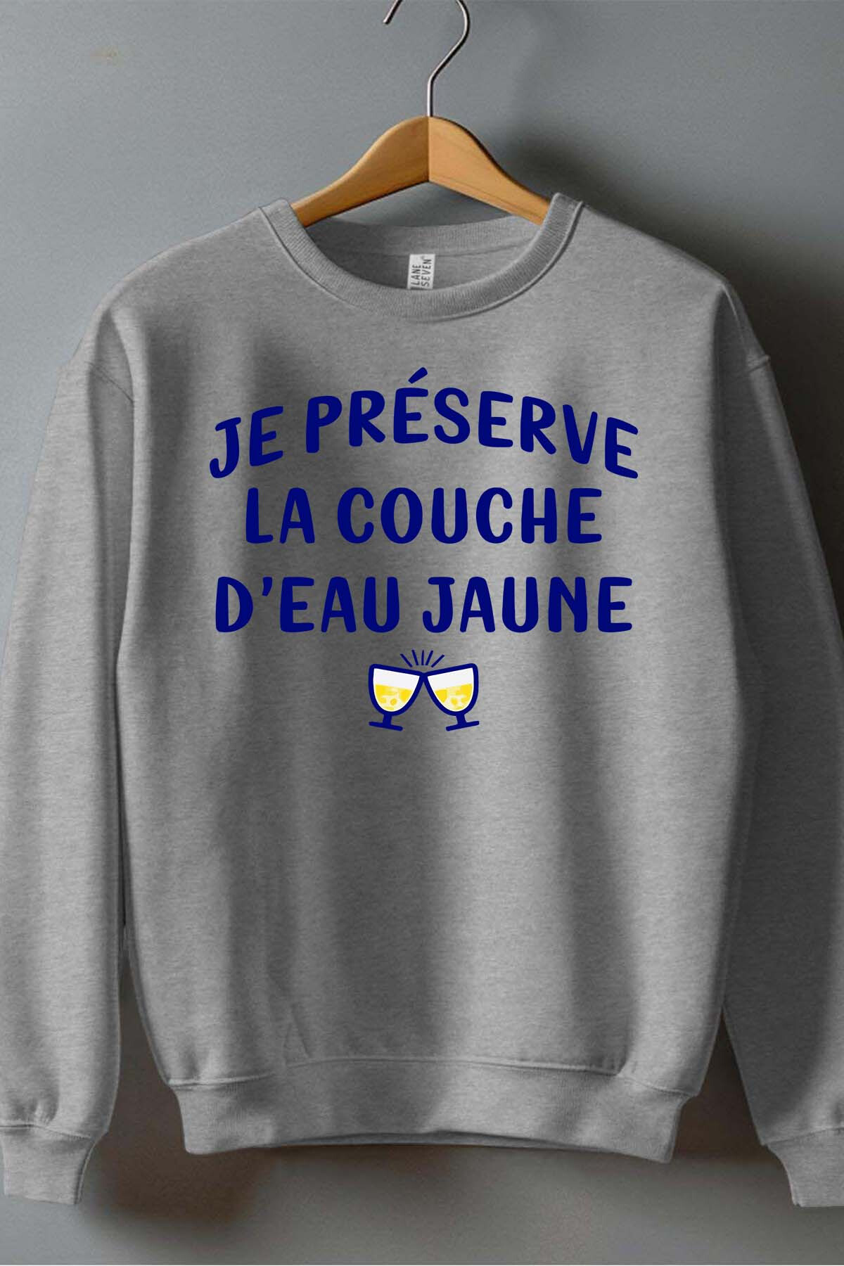 Grossista I.A.L.D FRANCE - Acqua gialla conservata - Felpa da uomo con scollo rotondo