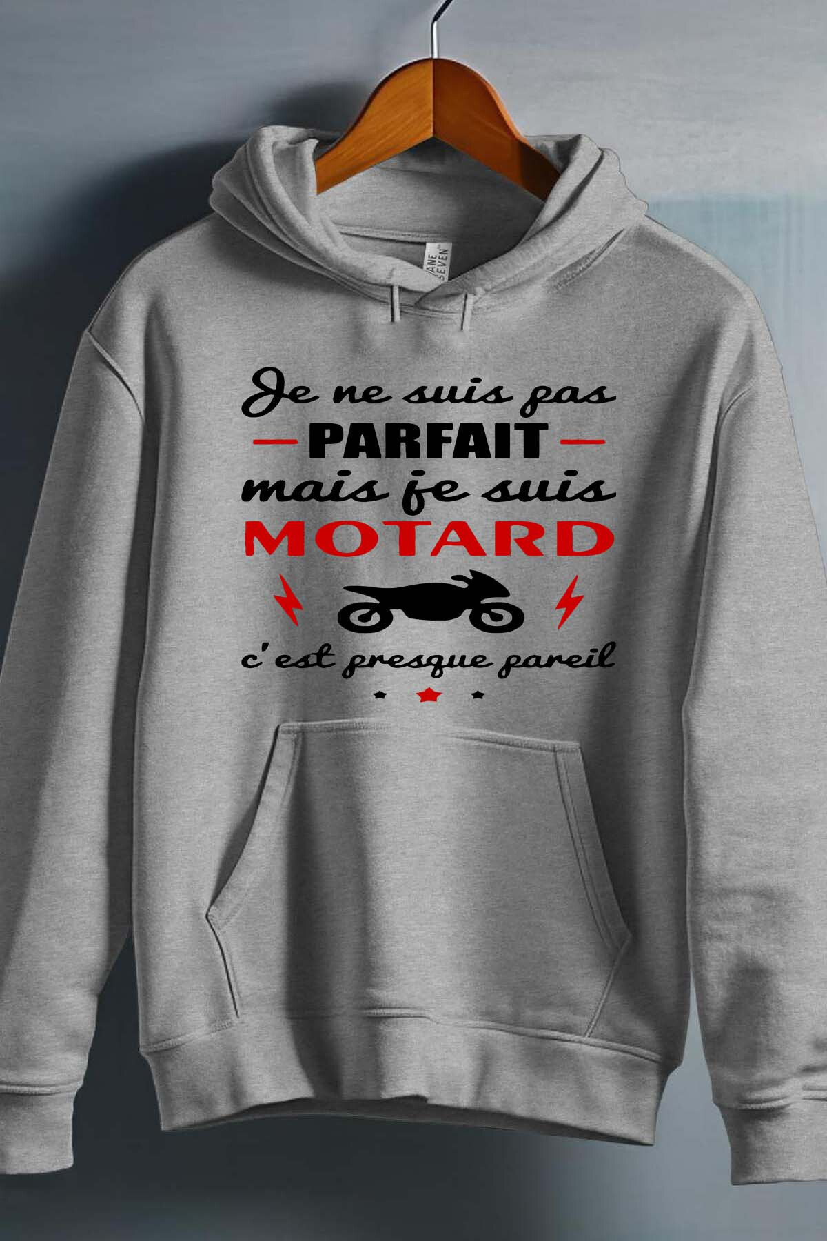 Grossista I.A.L.D FRANCE - non perfetto Sono un motociclista - felpa con cappuccio per uomo