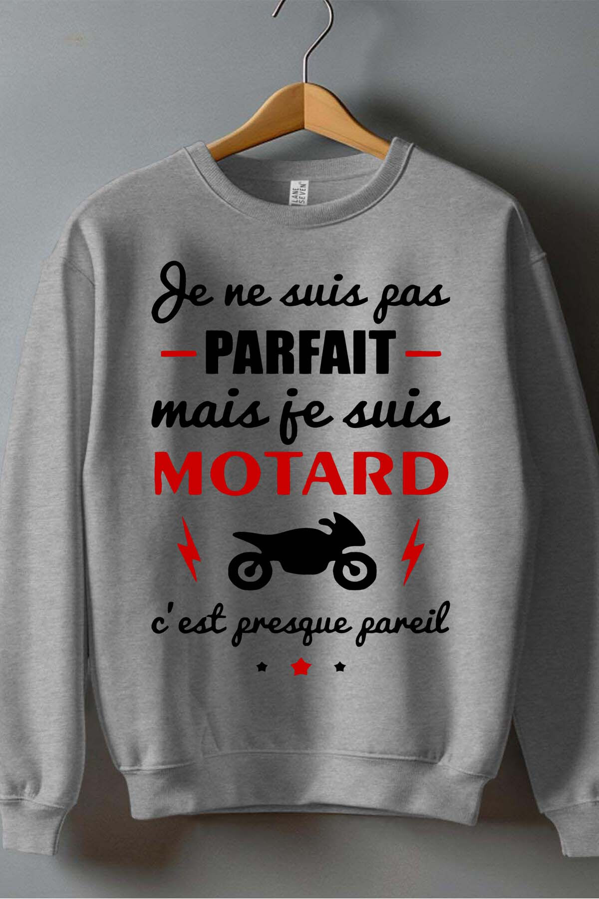 Grossista I.A.L.D FRANCE - non perfetto Sono un Biker - Felpa da uomo con scollo rotondo