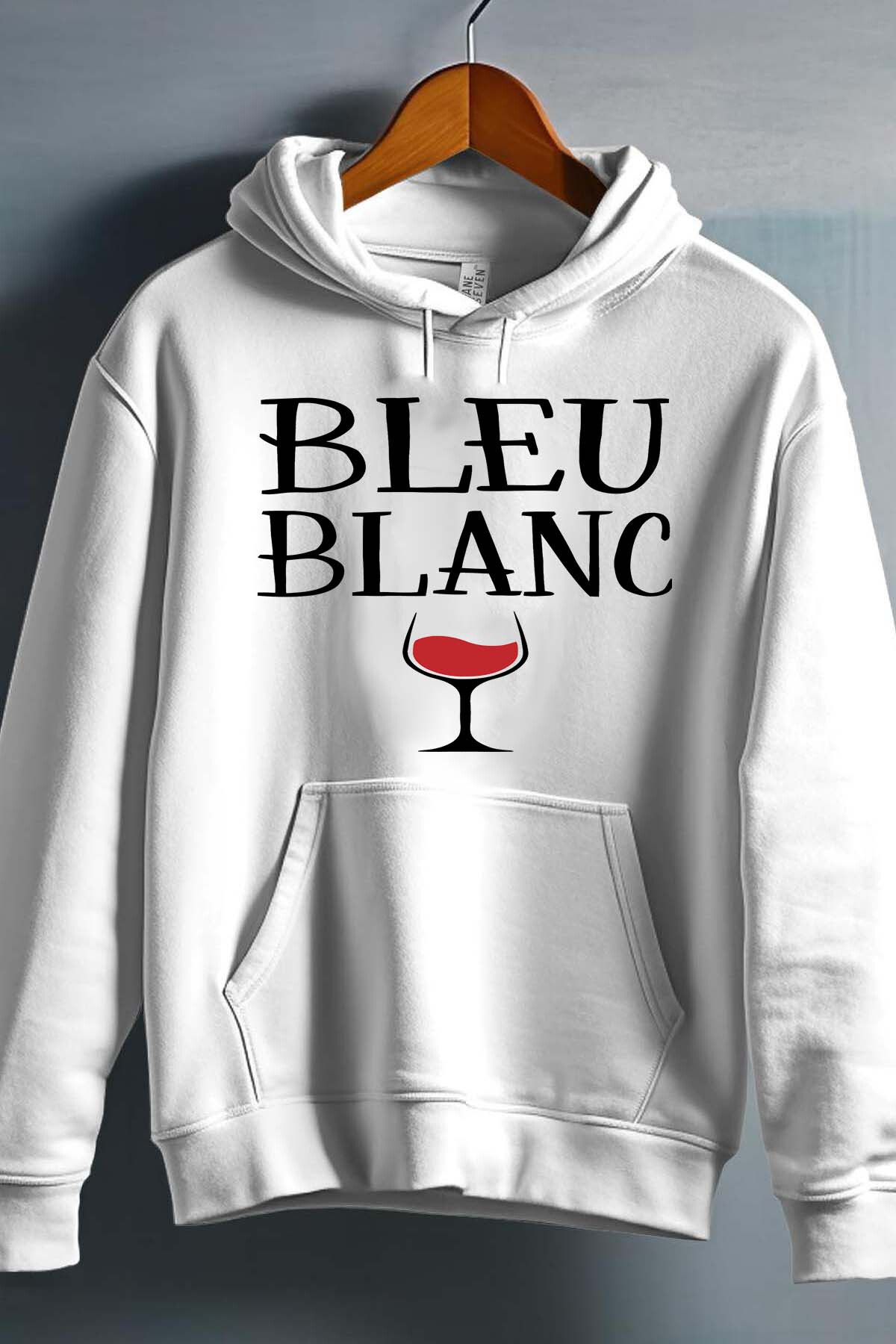Grossista I.A.L.D FRANCE - Felpa con cappuccio in vetro blu e bianco per uomo
