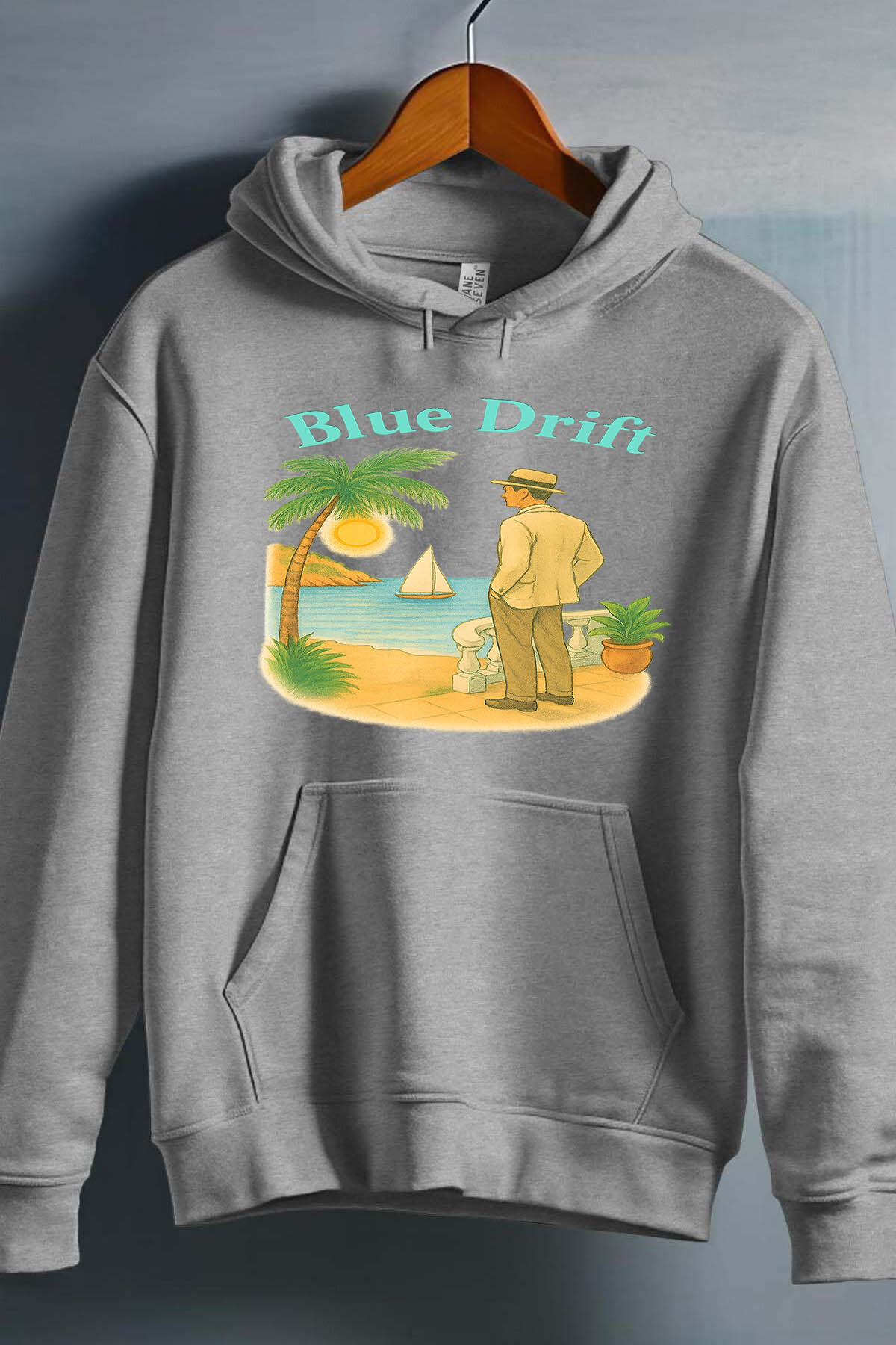 Wholesaler I.A.L.D FRANCE - Blue Drift - Hooded sweatshirt Man