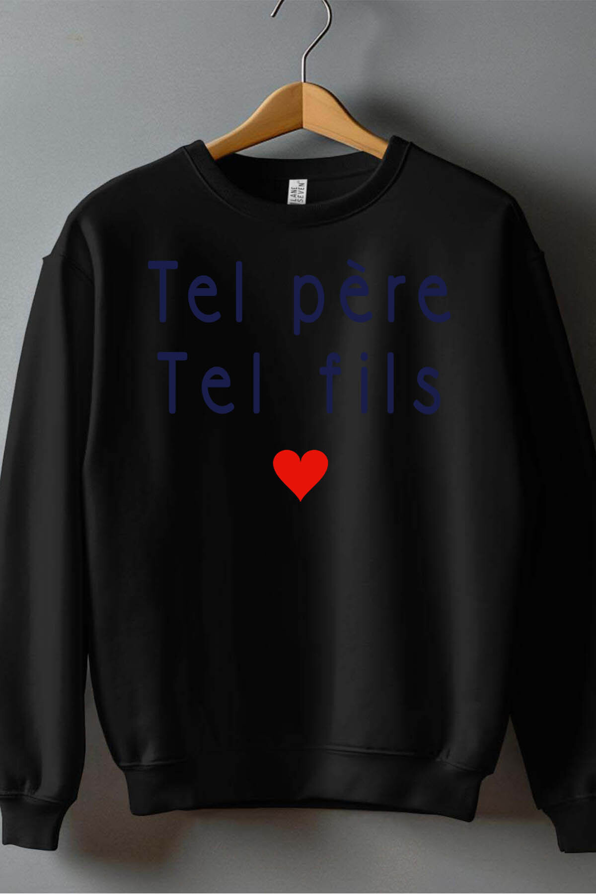 Grossiste I.A.L.D FRANCE - telle Père tel Fils Coeur - Sweat Col Rond Homme