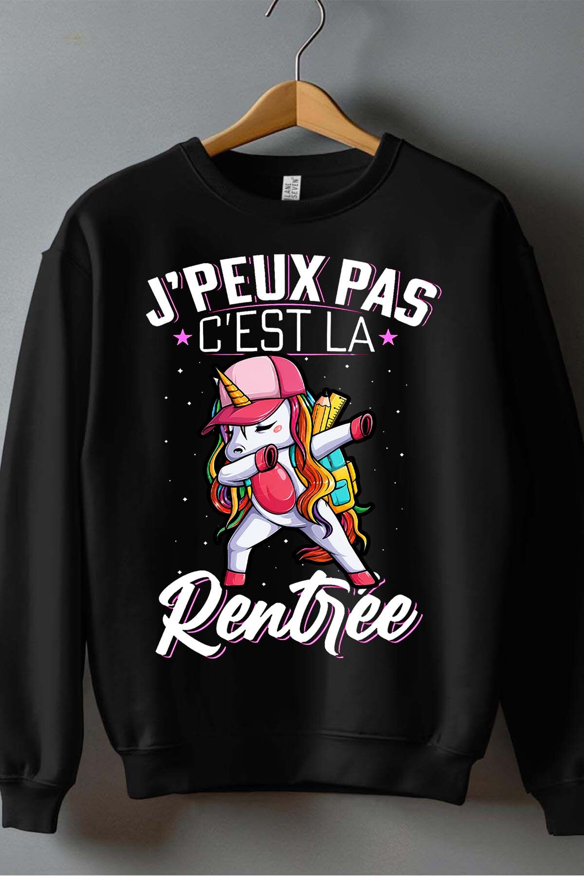 Grossiste I.A.L.D FRANCE - Jp pas unicorn rentrer - Sweat Col Rond Homme