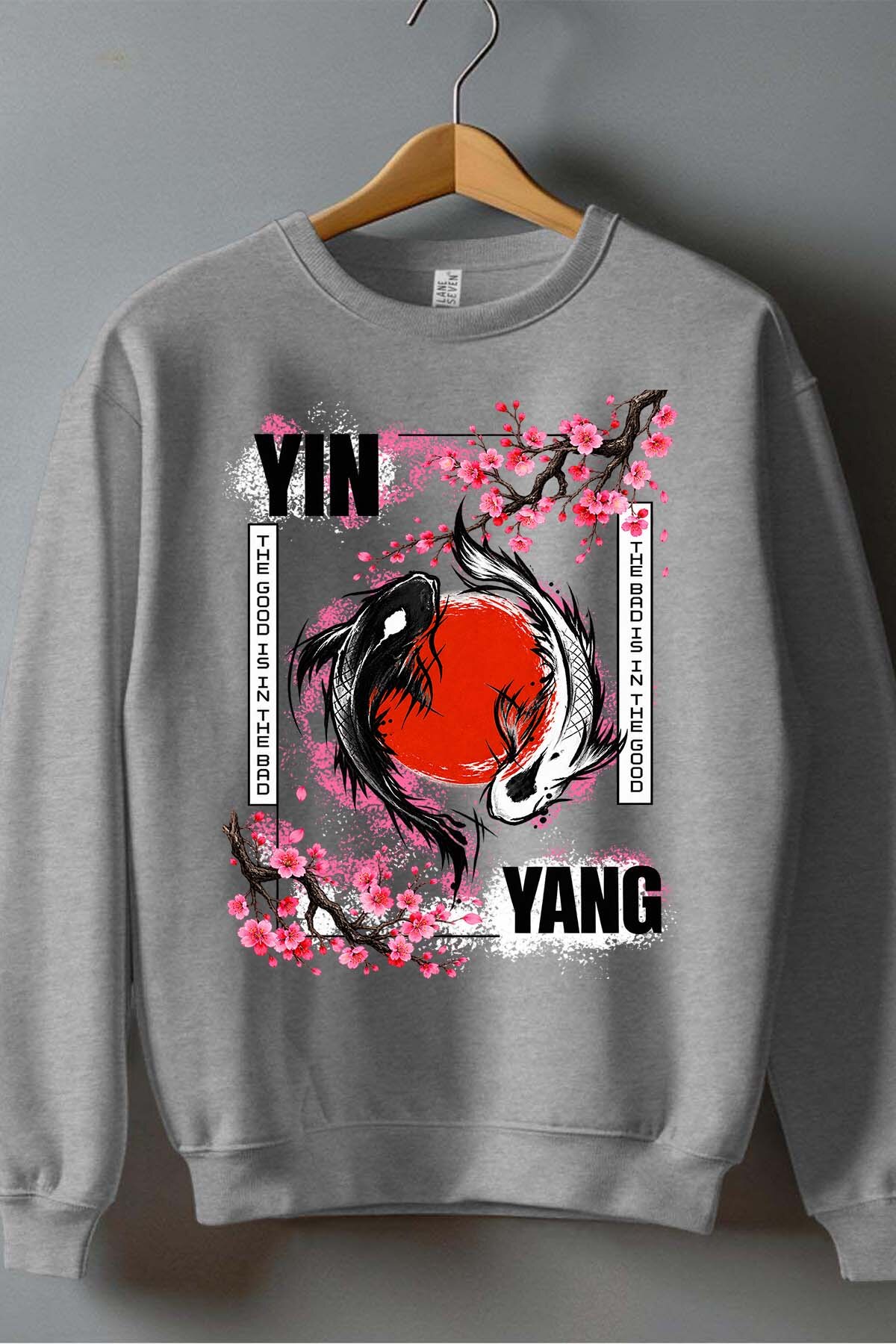 Großhändler I.A.L.D FRANCE - Sakura yin yong - Herren-Crewneck-Sweatshirt