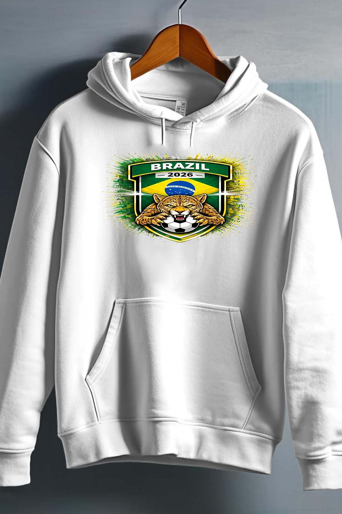 Grossista I.A.L.D FRANCE - Patch Brasil - Felpa con cappuccio Uomo