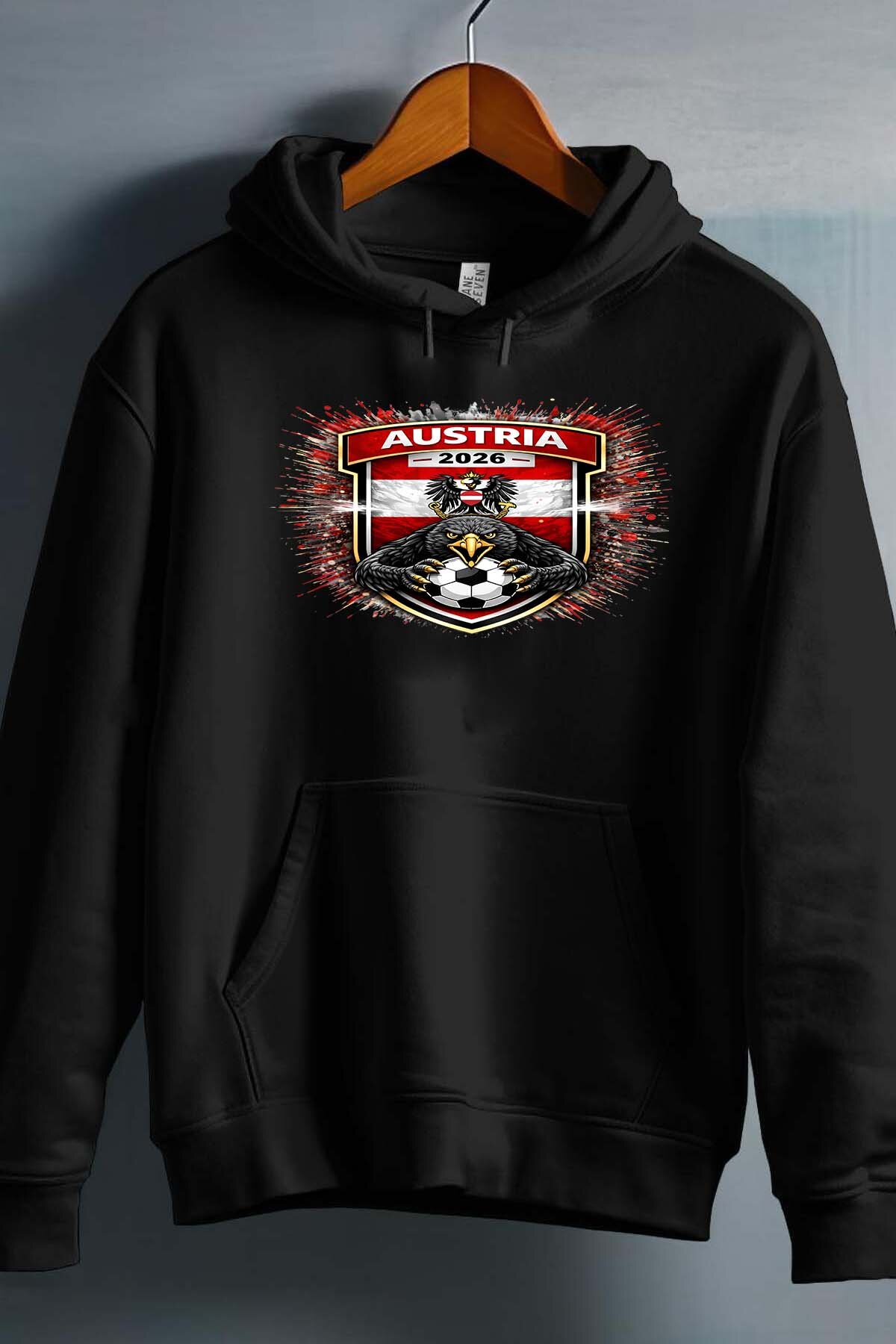 Grossista I.A.L.D FRANCE - Patch Austria - Felpa con cappuccio Uomo