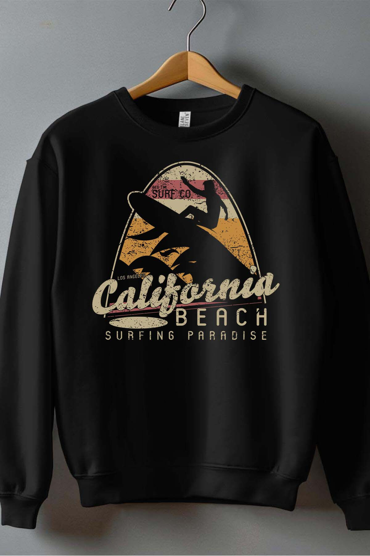 Großhändler I.A.L.D FRANCE - Kalifornisches Retro-Surf - Rundhals-Sweatshirt für Männer