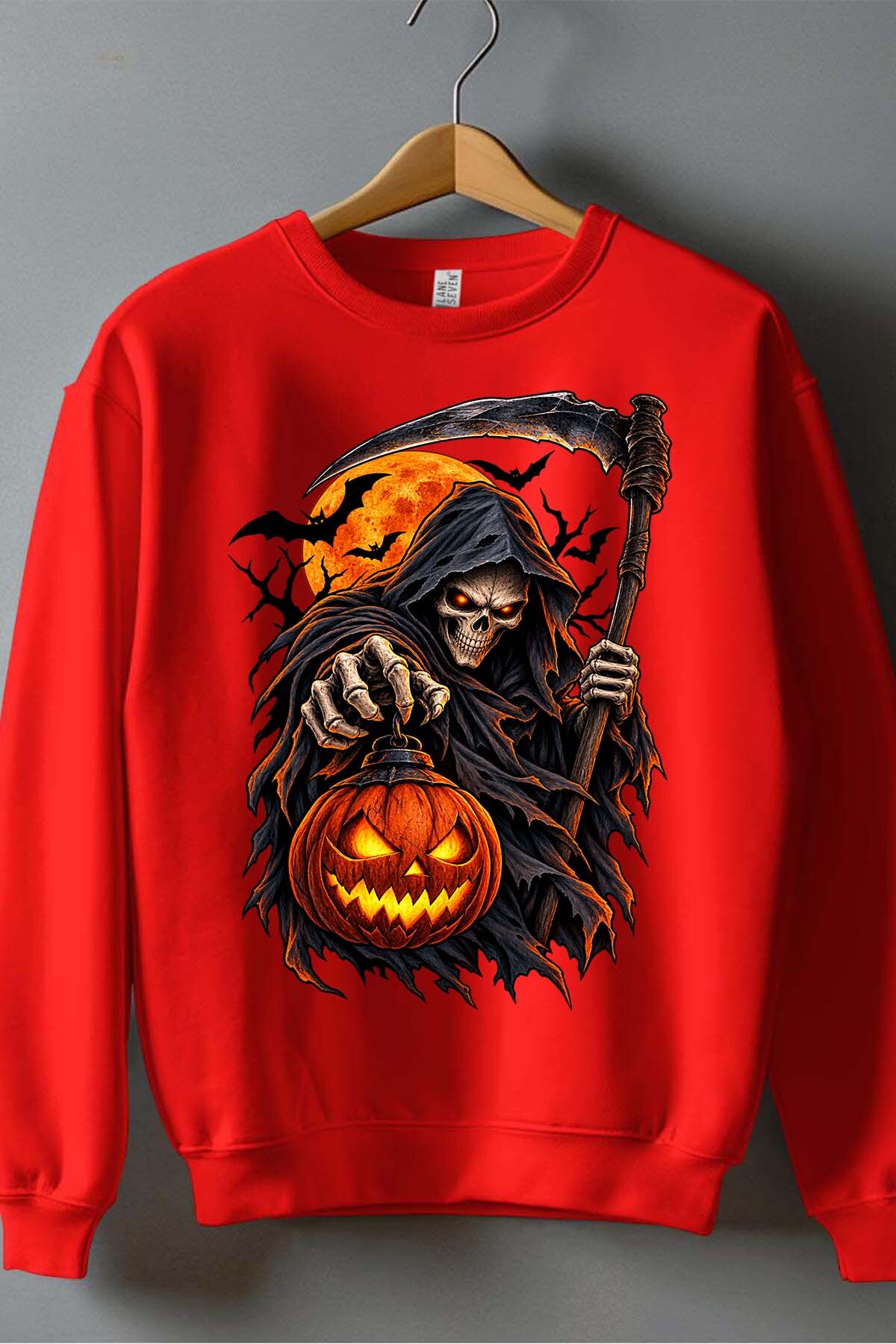 Grossiste I.A.L.D FRANCE - Skull light halloween - Sweat Col Rond Homme