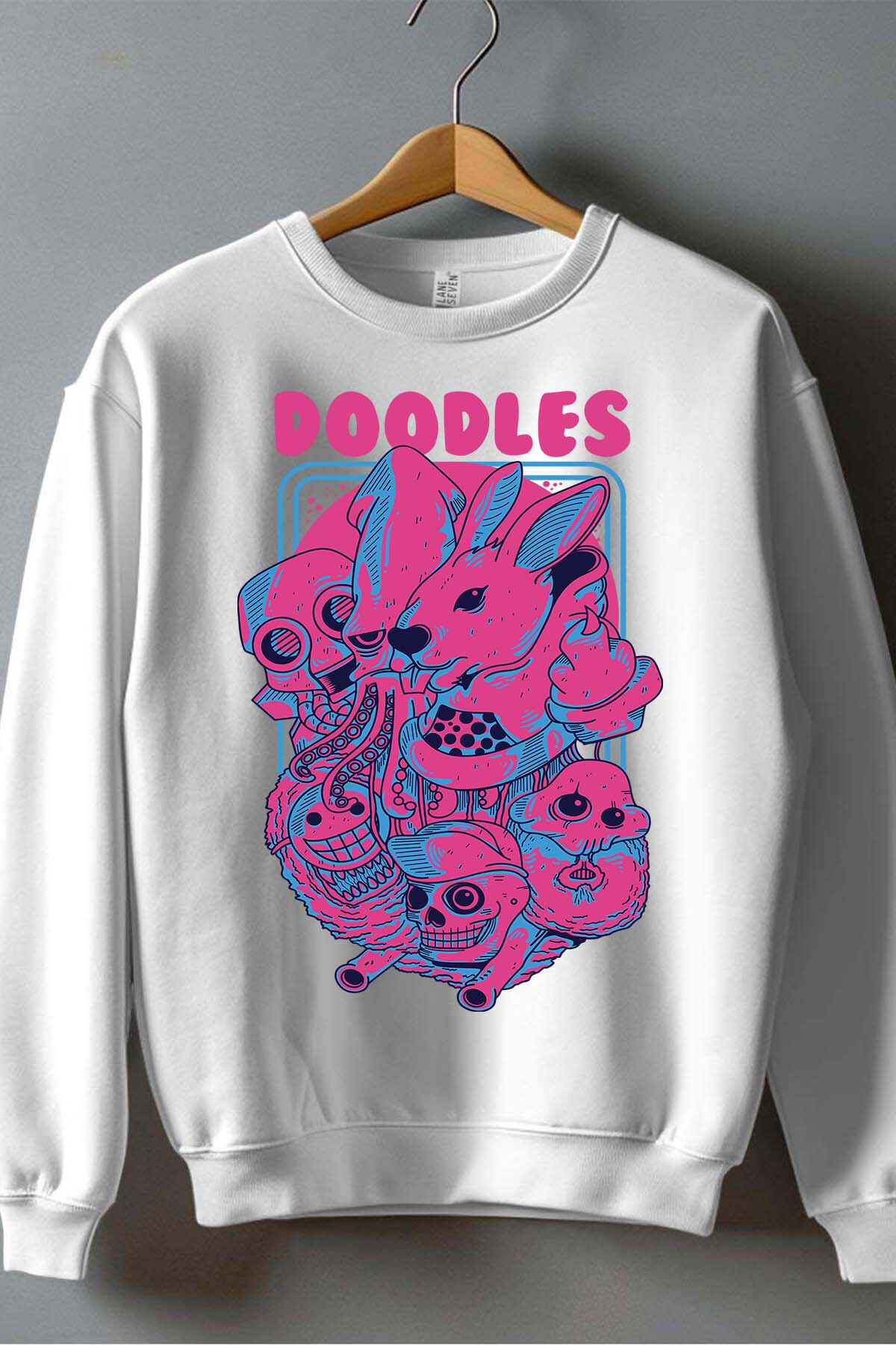 Großhändler I.A.L.D FRANCE - Doodles Multi - Rundhalsausschnitt Sweatshirt Mann