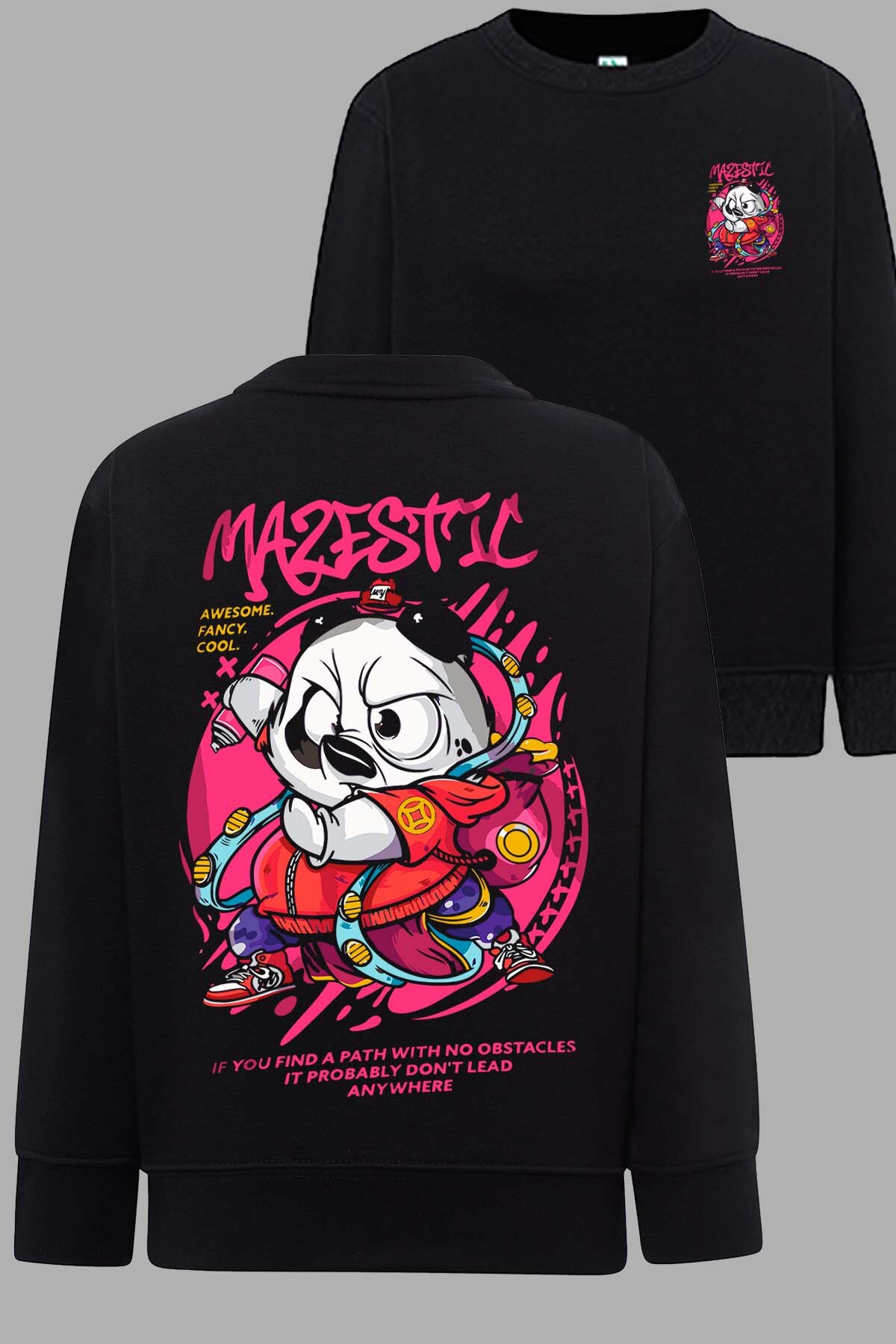 Grossiste I.A.L.D FRANCE - Street Panda - Sweat Col Rond Homme