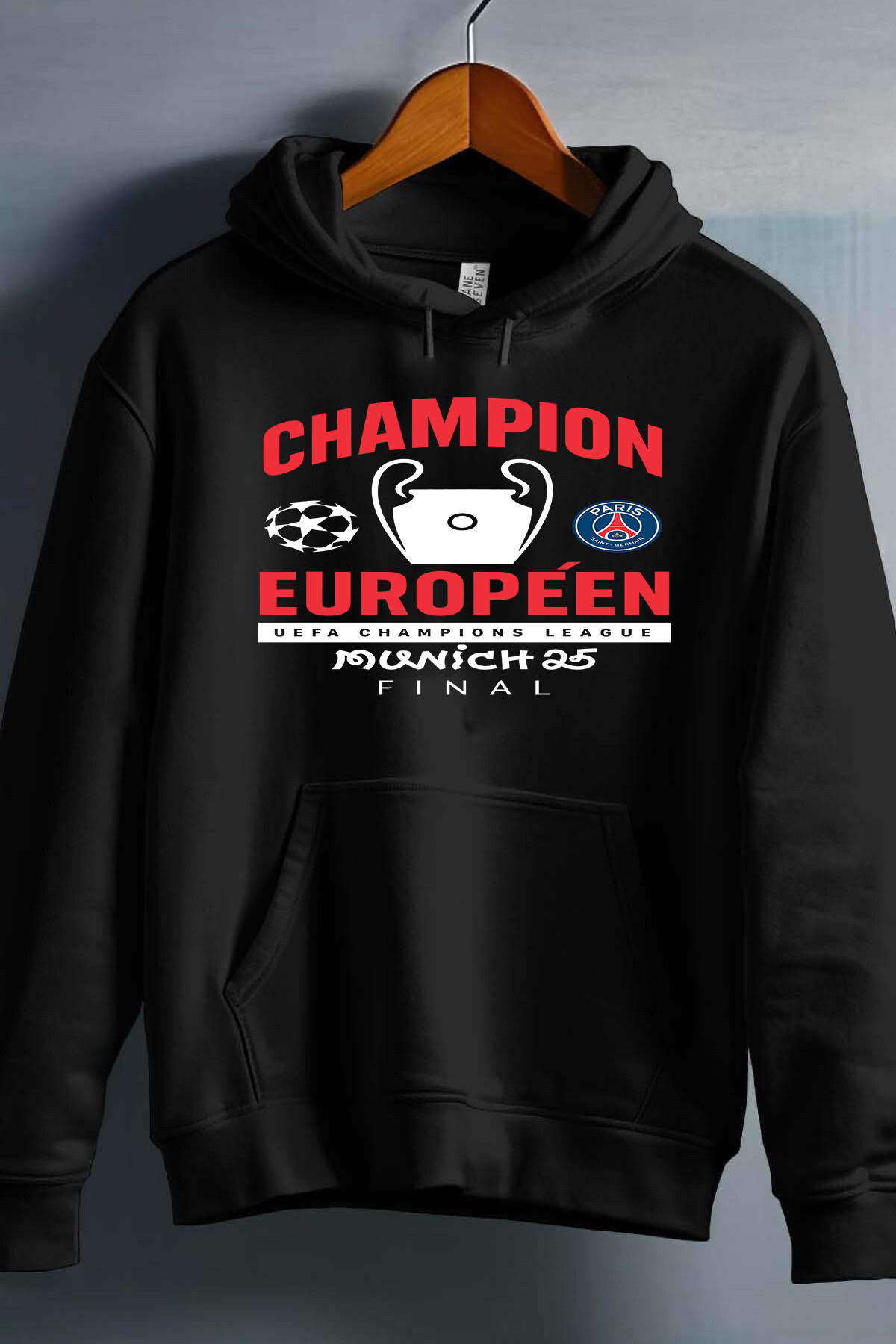 Grossiste I.A.L.D FRANCE - Champion Europeen Psg - Sweat Capuche Homme
