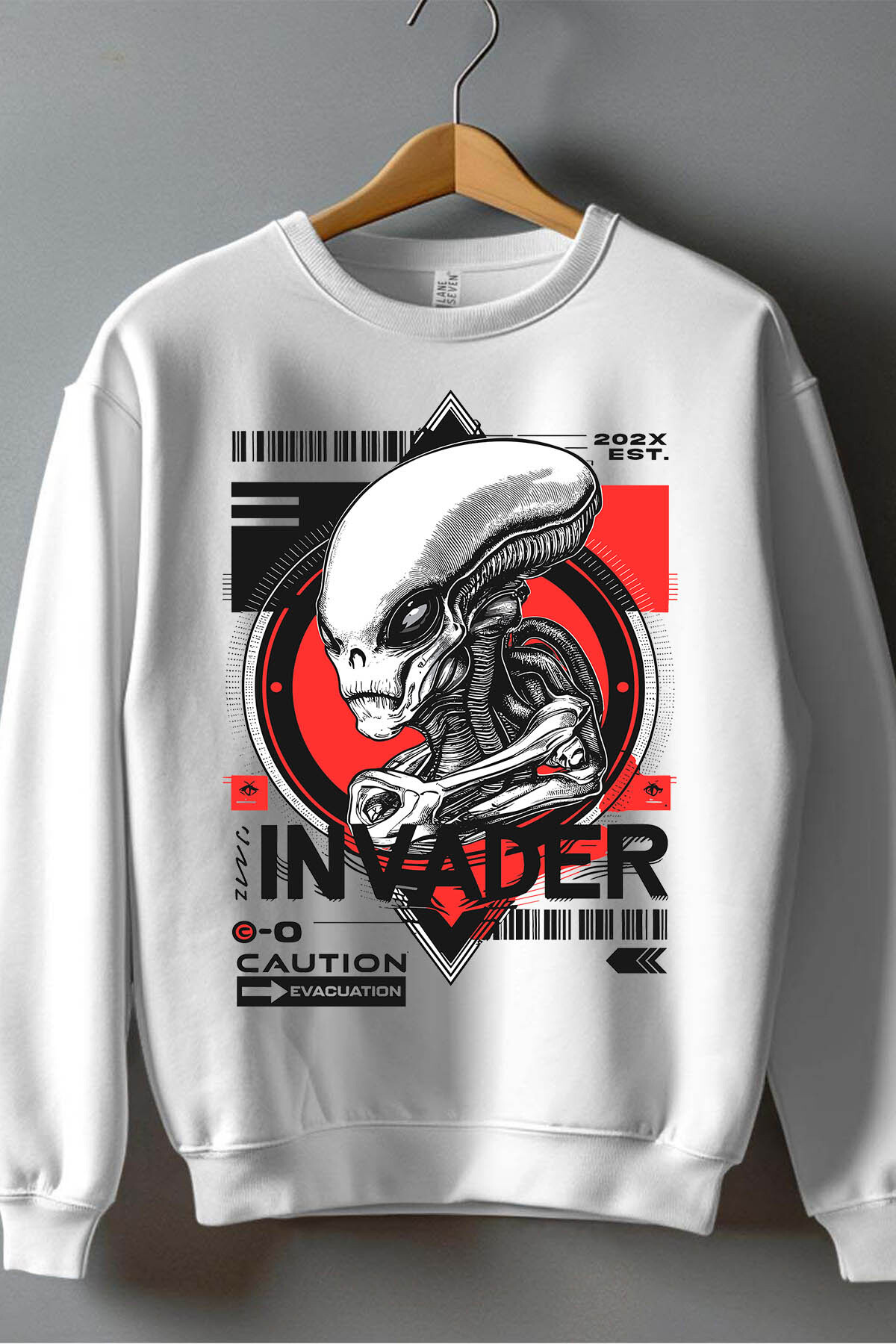 Wholesaler I.A.L.D FRANCE - Invader Caution - Crewneck sweatshirt Man