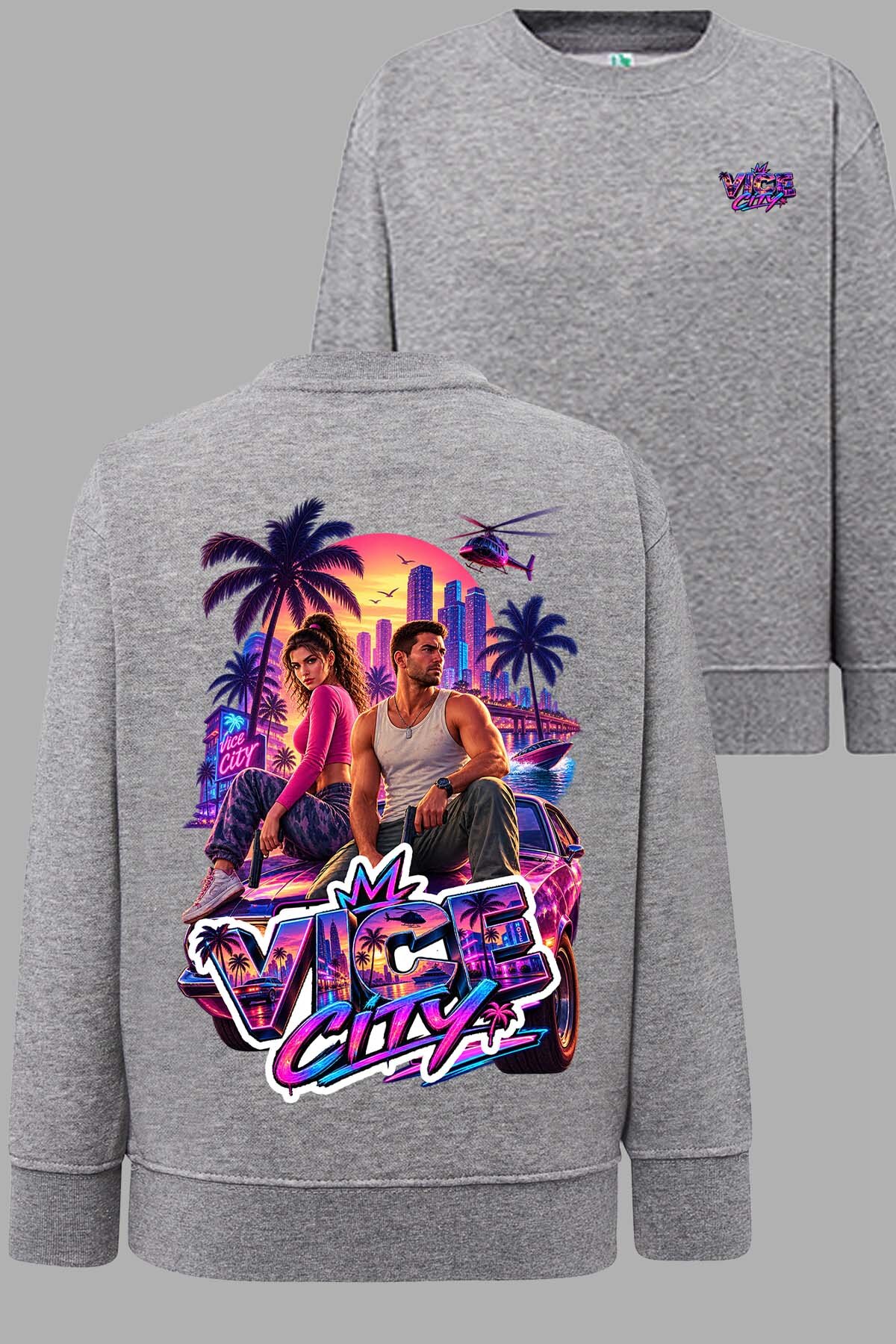 Grossiste I.A.L.D FRANCE - Cool GTheft Auto - Sweat Col Rond Homme
