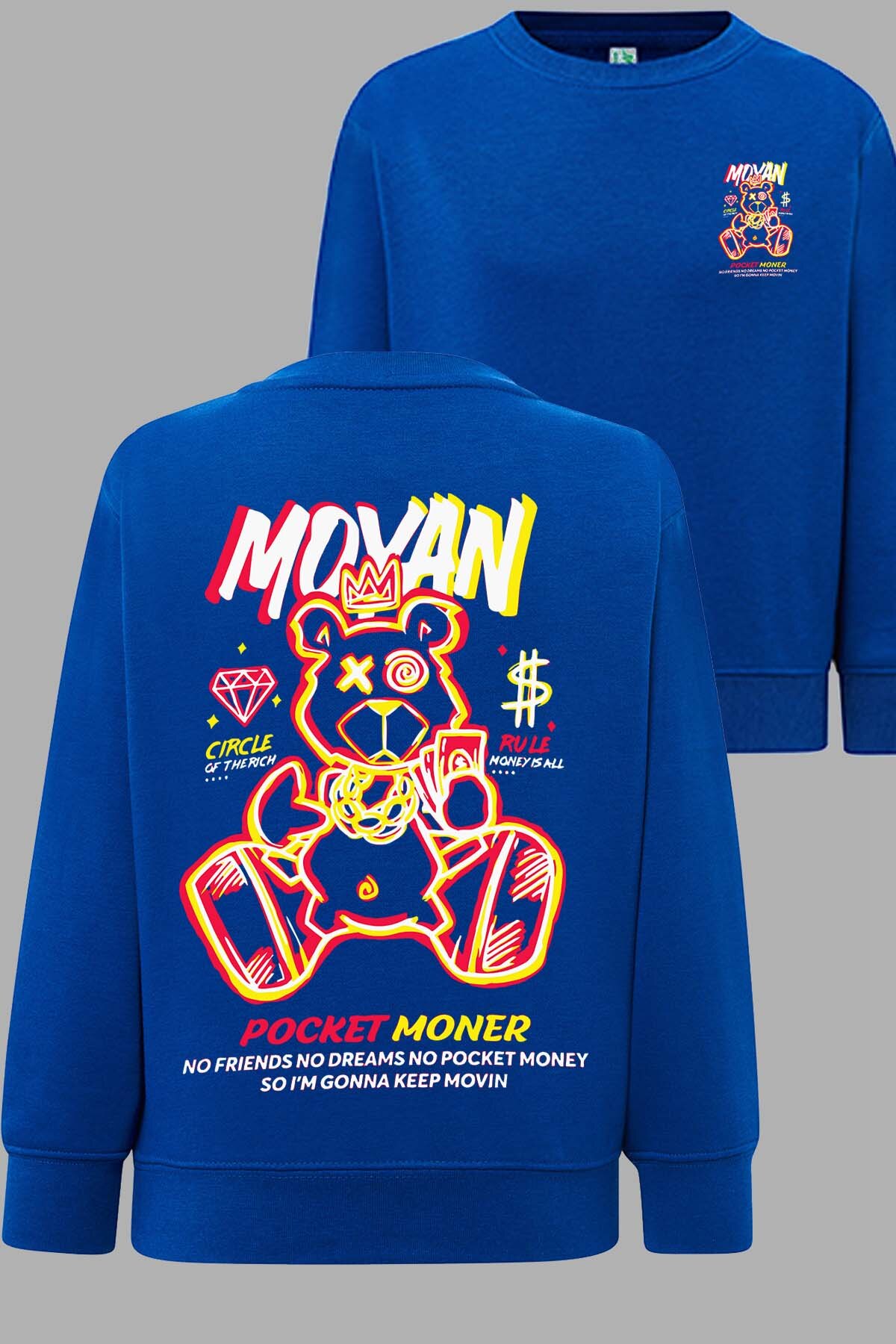 Grossiste I.A.L.D FRANCE - Money Runner - Sweat Col Rond Homme