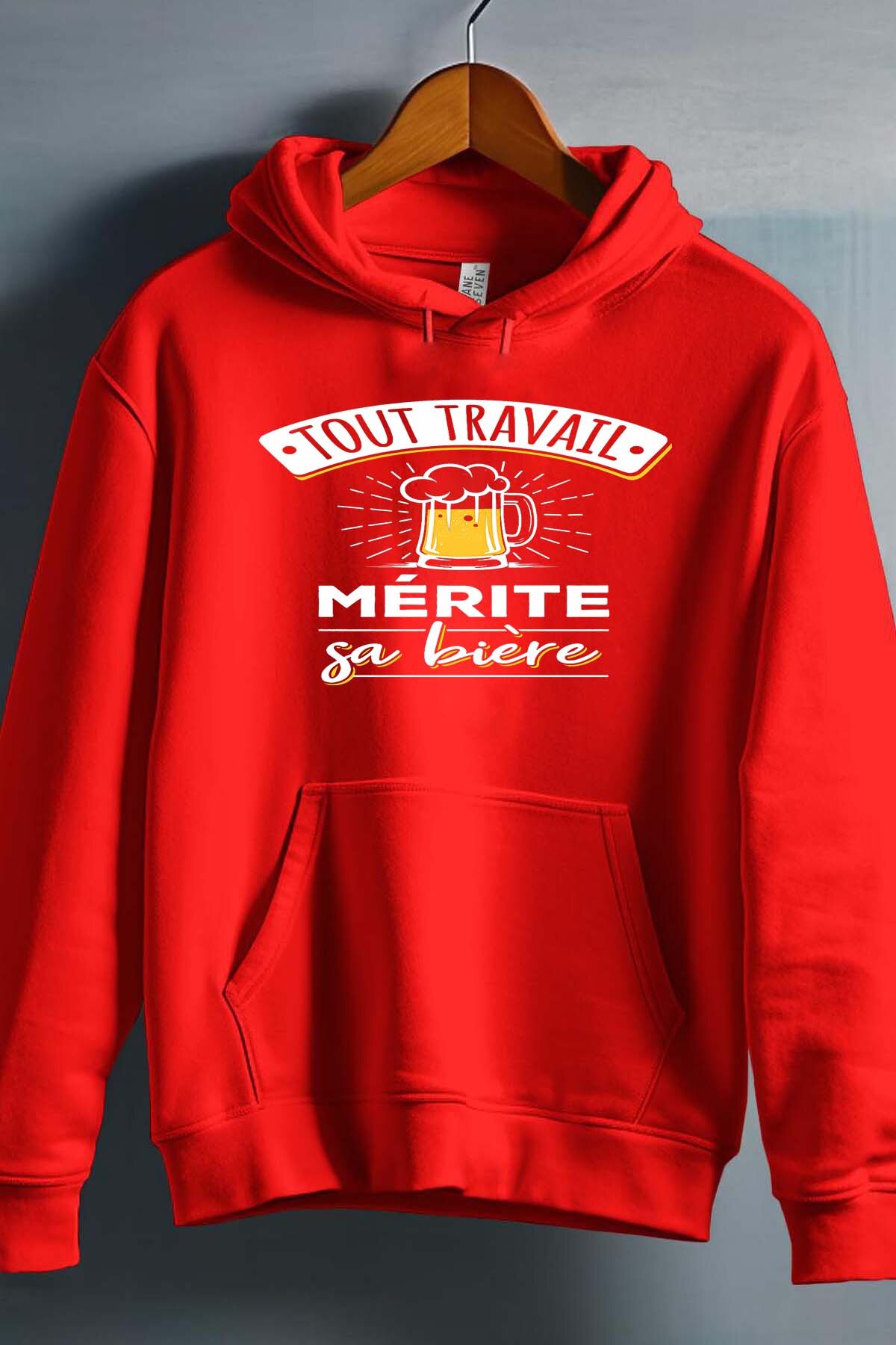 Grossista I.A.L.D FRANCE - Lavoro merita birra V2 - Felpa con cappuccio Uomo