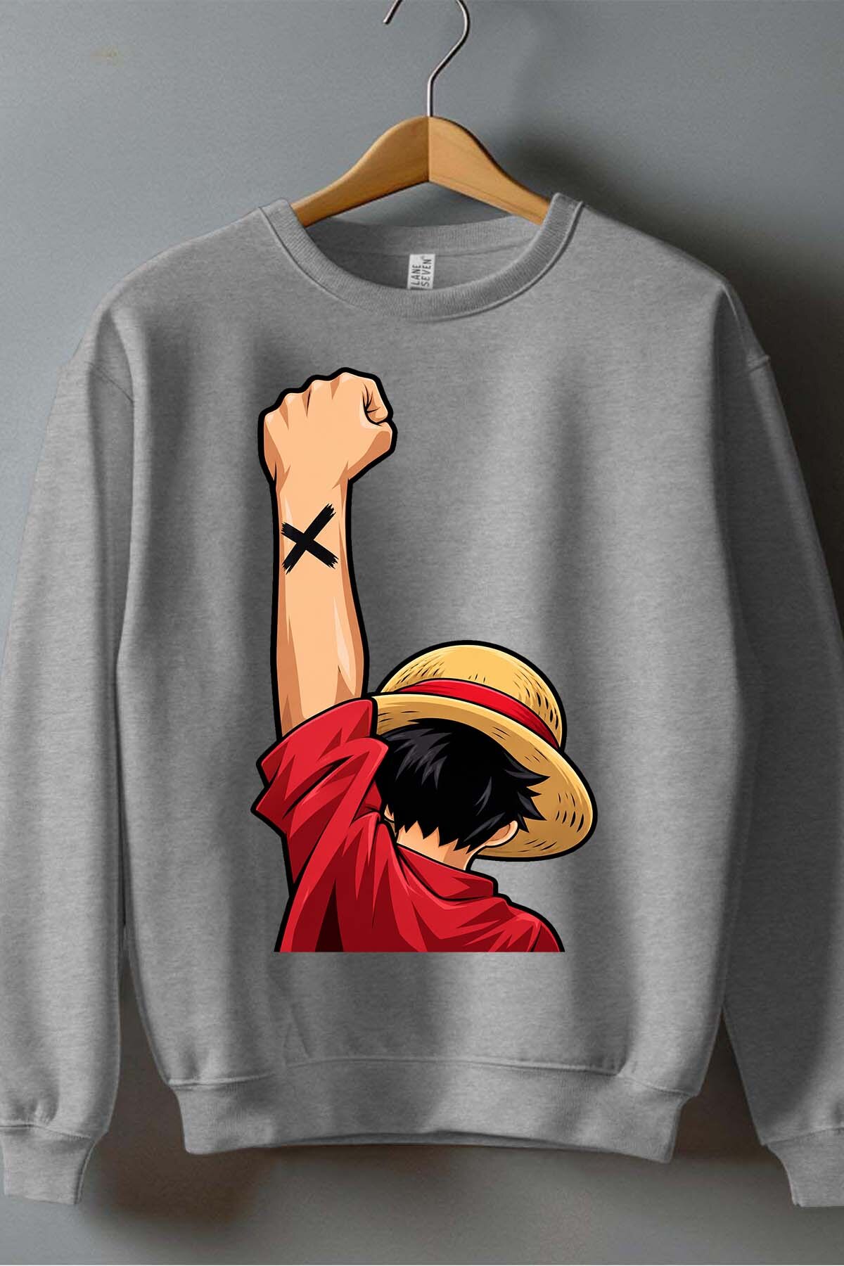 Grossiste I.A.L.D FRANCE - YES luffy - Sweat Col Rond Homme