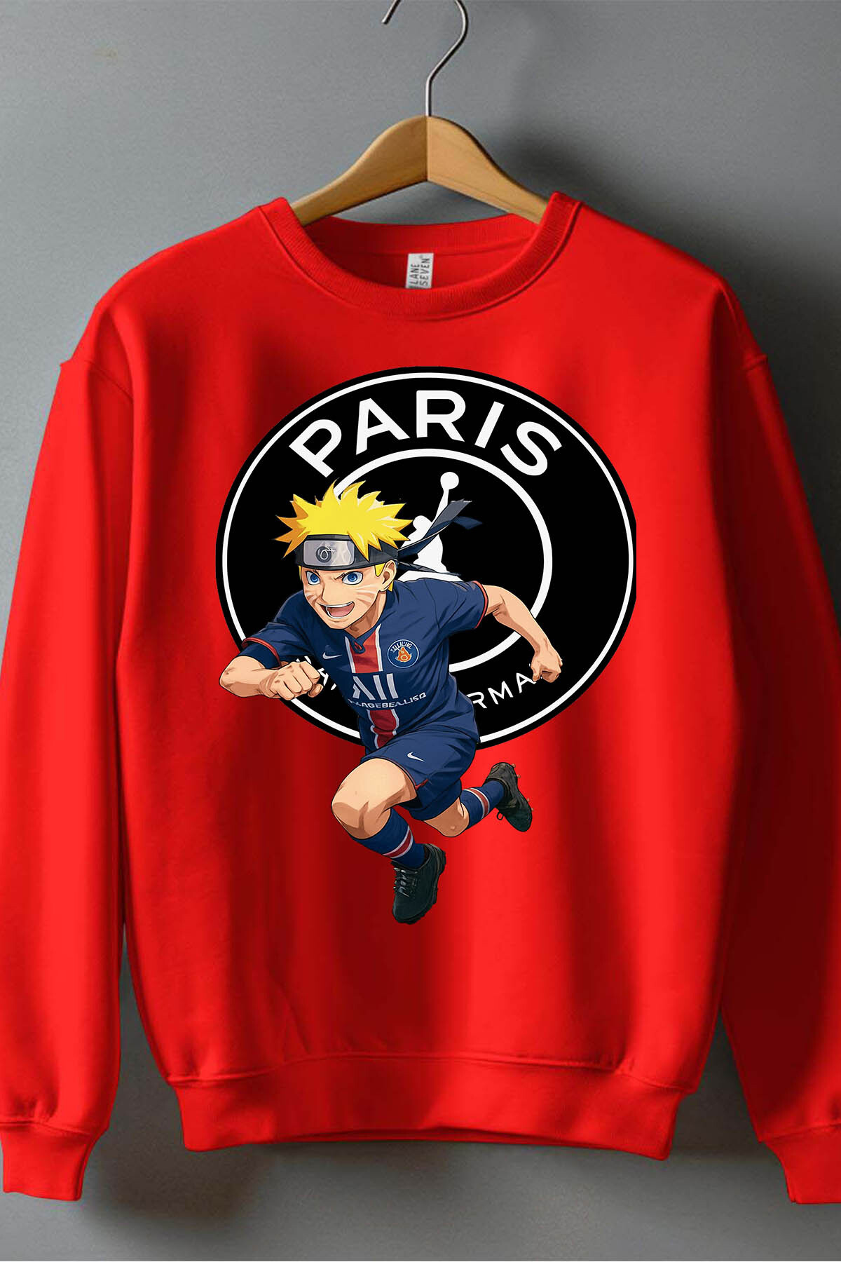 Mayorista I.A.L.D FRANCE - Naruto PSG - Sweins de cuello redondo para hombres
