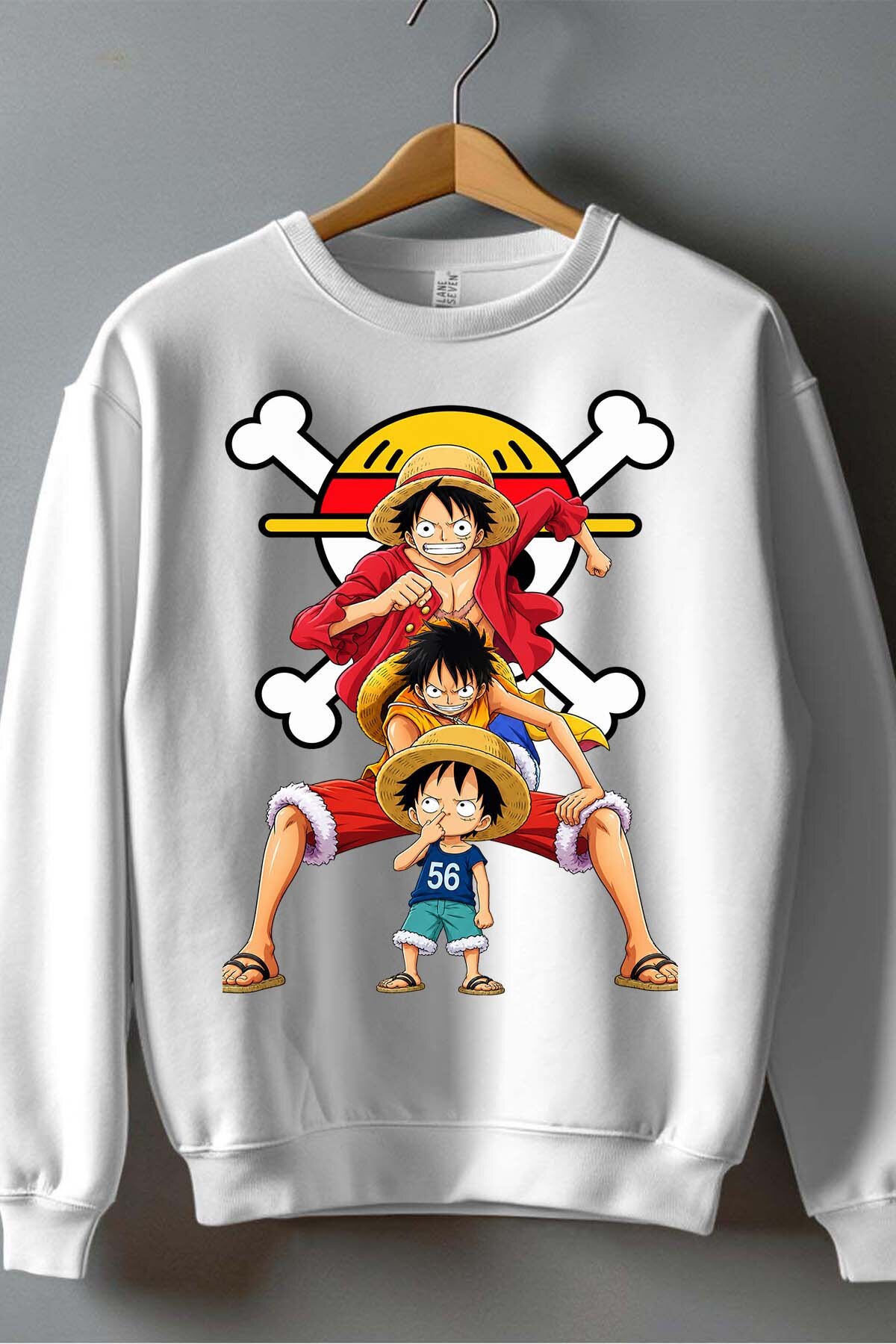 Grossiste I.A.L.D FRANCE - 3 gen luffy - Sweat Col Rond Homme