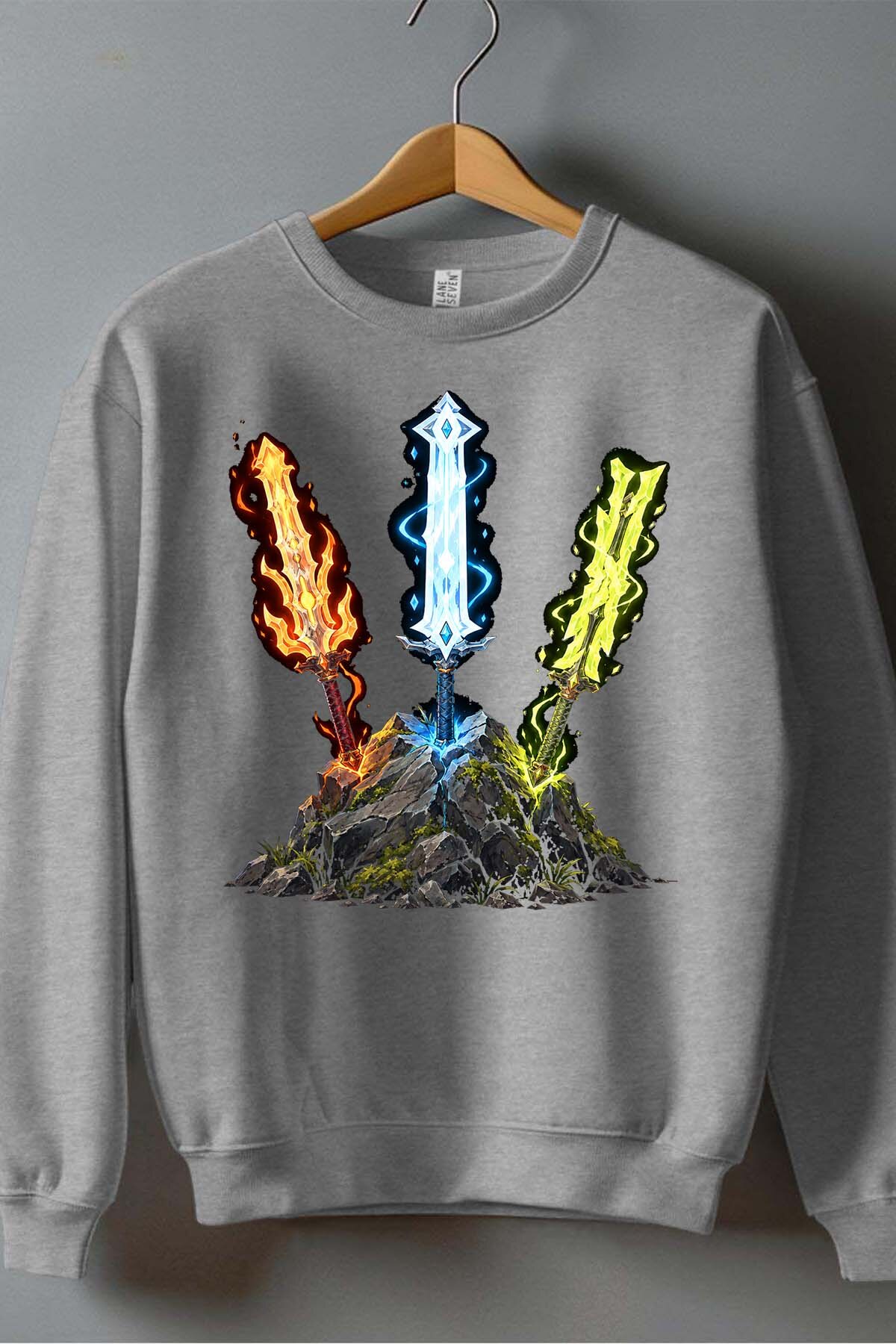 Grossiste I.A.L.D FRANCE - Elemental swords btow - Sweat Col Rond Homme