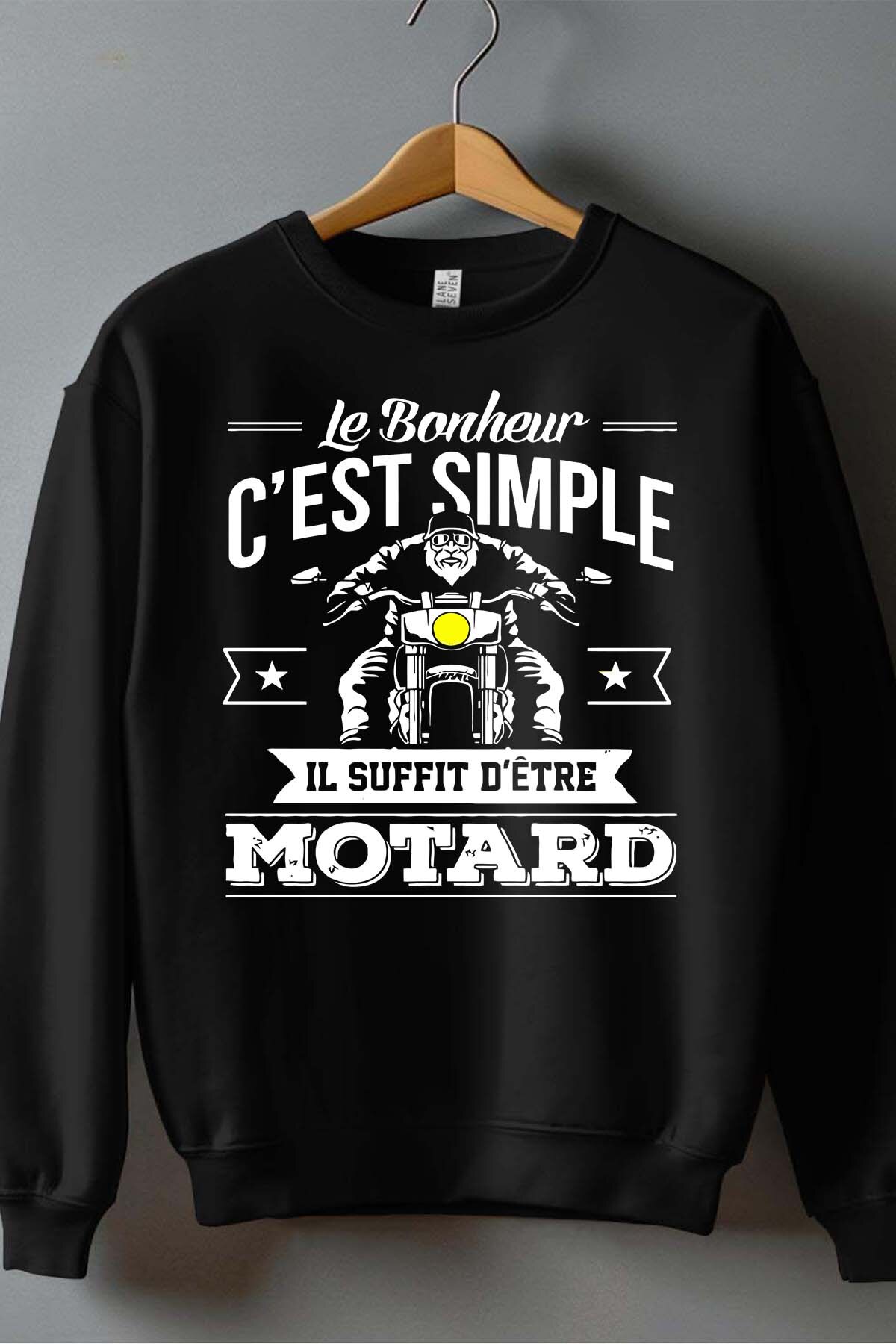 Großhändler I.A.L.D FRANCE - Glück reicht Biker - Rundhals-Sweatshirt Herren