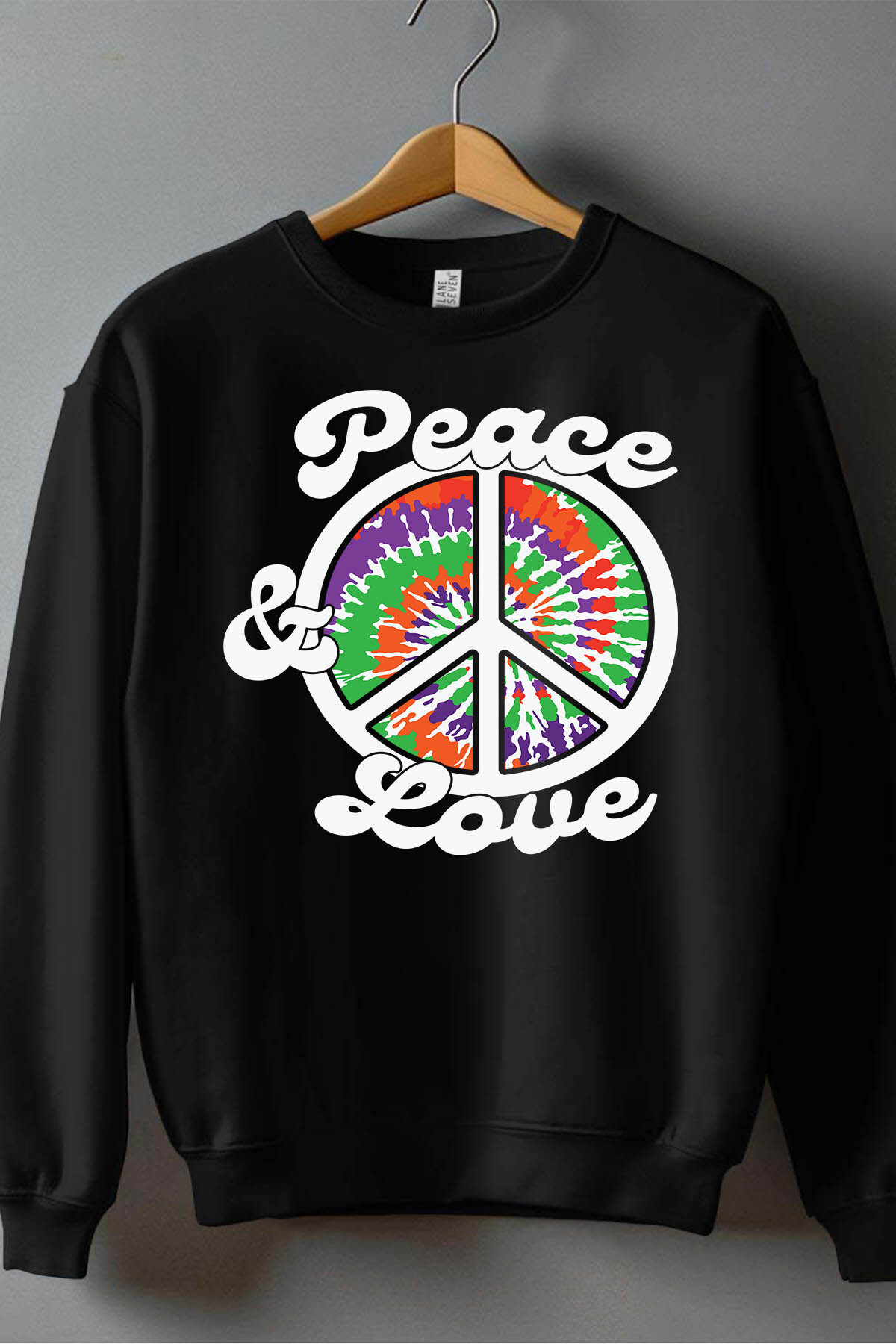 Mayorista I.A.L.D FRANCE - Paz y amor hippie - sudadera de cuello redondo para hombres