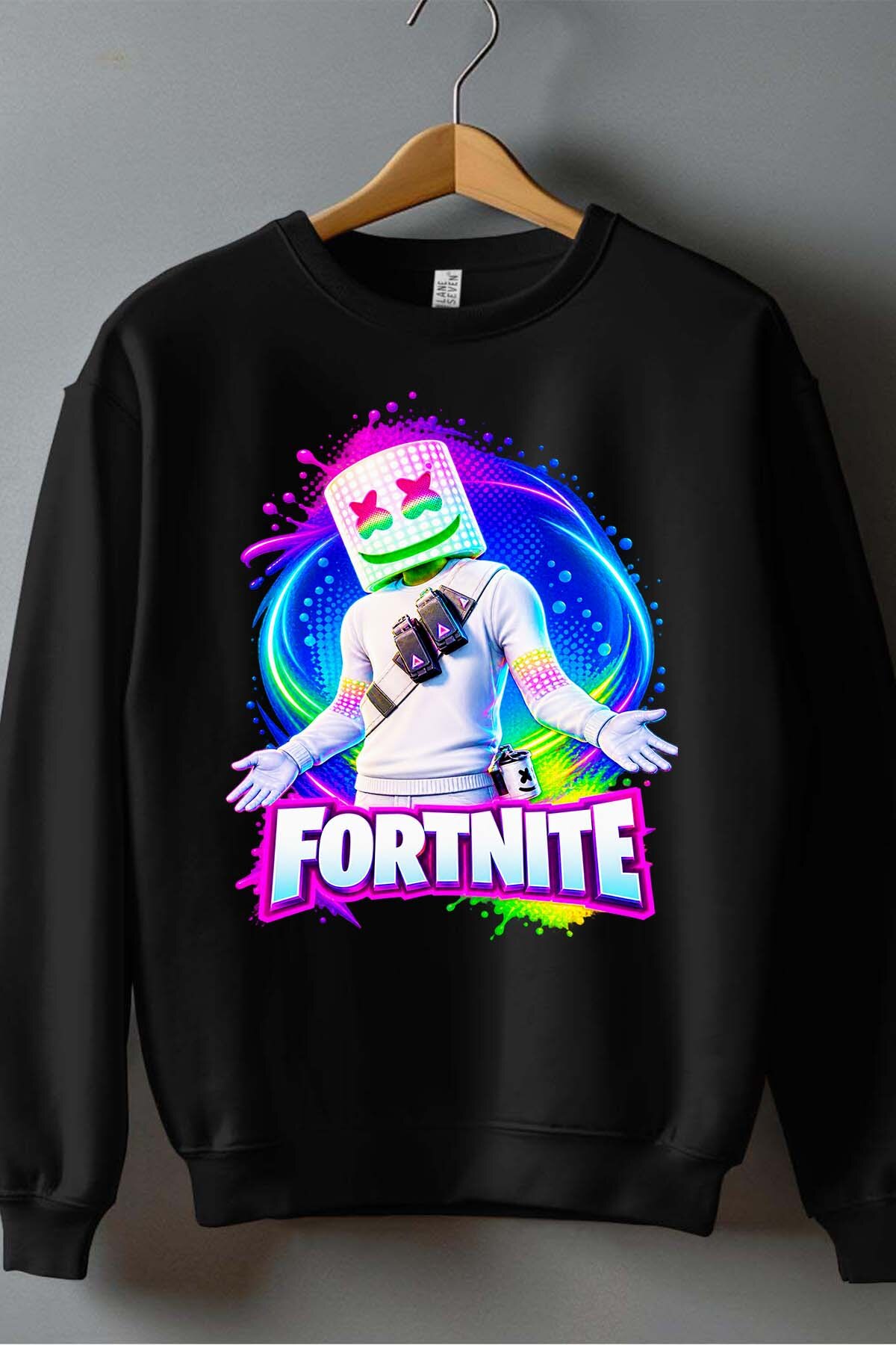 Grossiste I.A.L.D FRANCE - FORTNITE  MARSHMELLO - Sweat Col Rond Homme