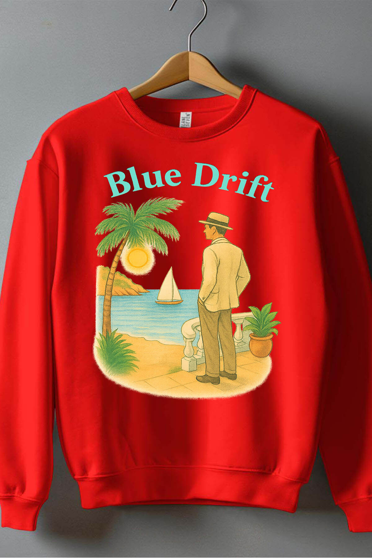 Wholesaler I.A.L.D FRANCE - Blue Drift - Crewneck sweatshirt Man