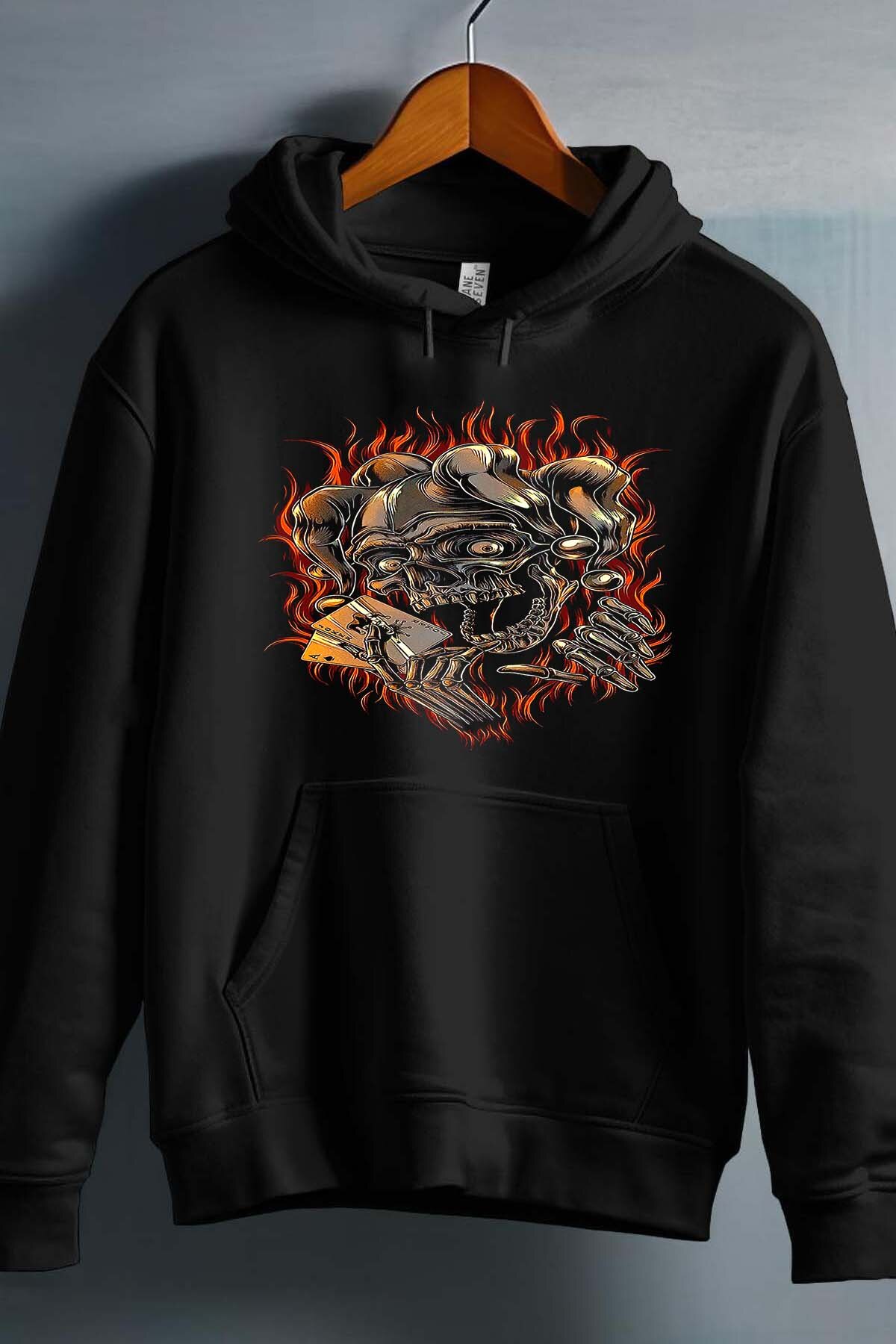 Grossiste I.A.L.D FRANCE - Skull chaos jocker - Sweat Capuche Homme