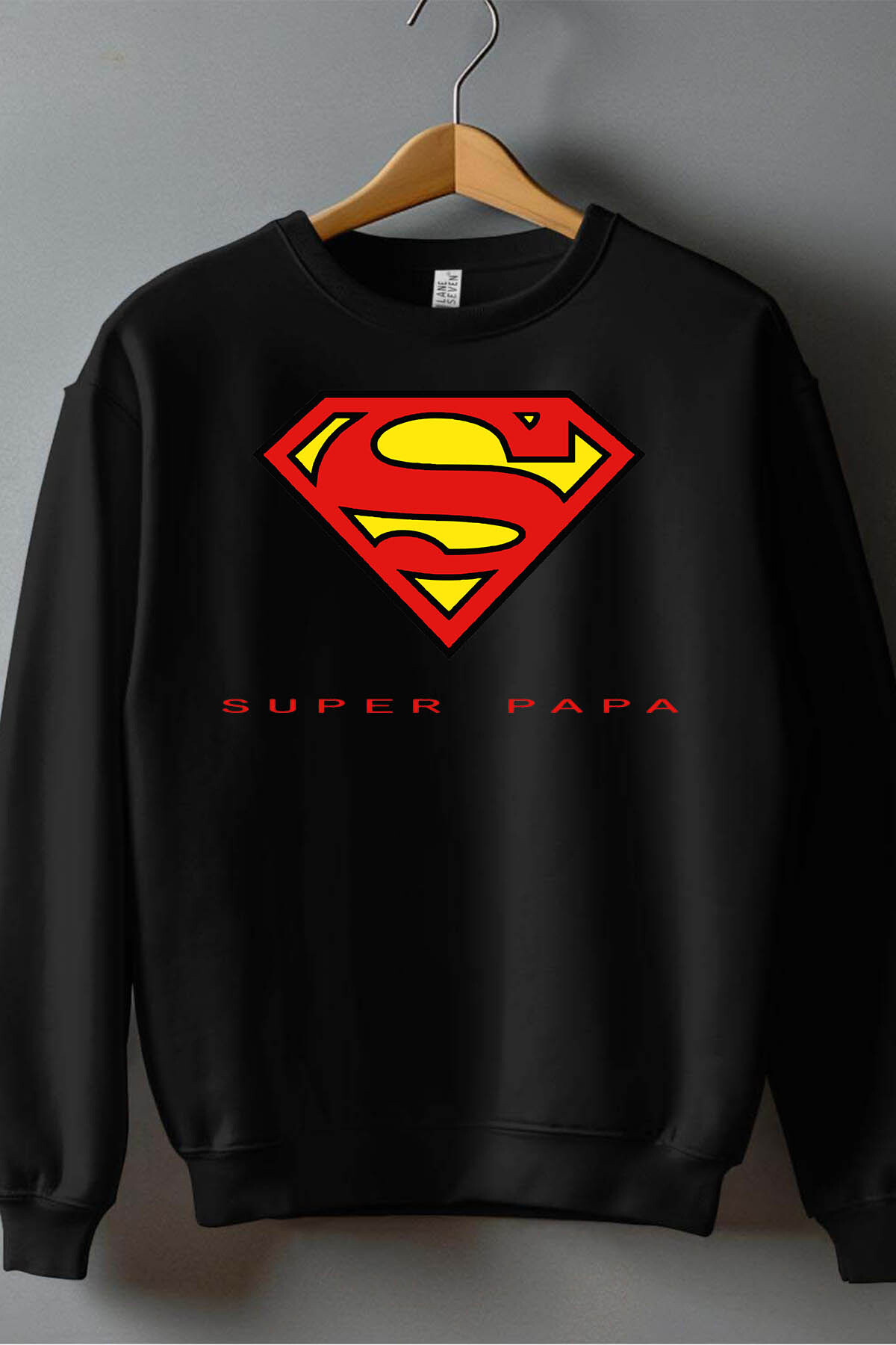 Grossiste I.A.L.D FRANCE - SuperMan Papa - Sweat Col Rond Homme