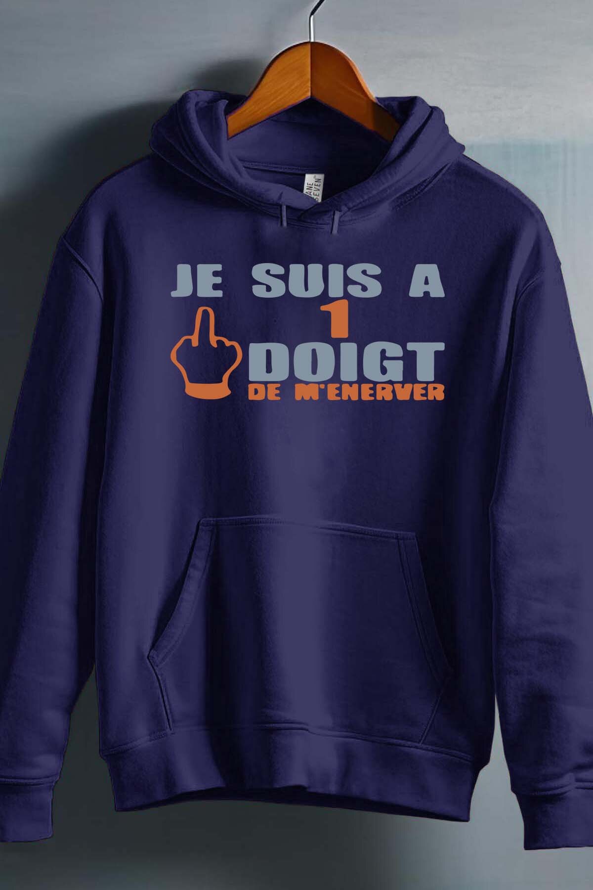 Grossista I.A.L.D FRANCE - Un Doigt enerver - Felpa con cappuccio Uomo