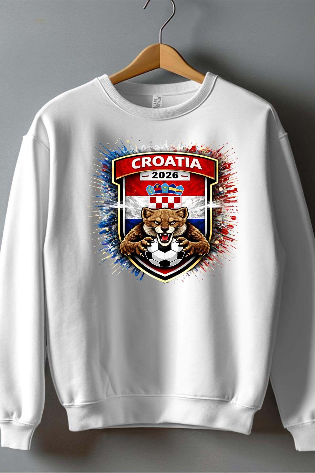 Grossista I.A.L.D FRANCE - Patch Croazia - Felpa girocollo Uomo
