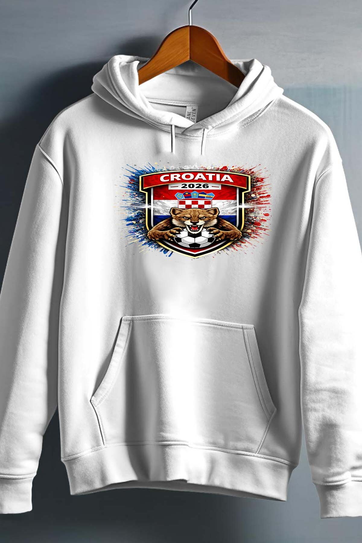 Grossista I.A.L.D FRANCE - Patch Croazia - Felpa con cappuccio Uomo