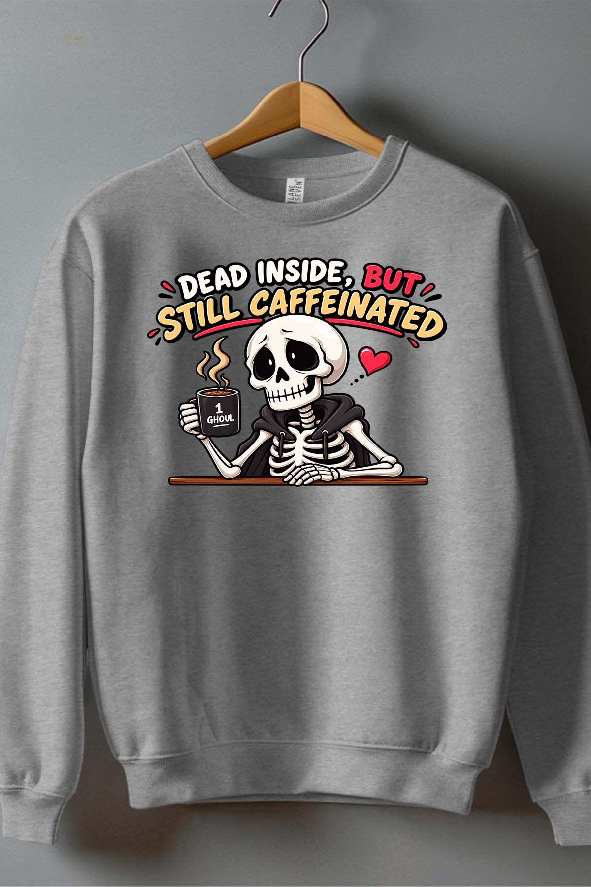 Mayorista I.A.L.D FRANCE - Muerto pero con cafeína - Sudadera con cuello redondo para hombre