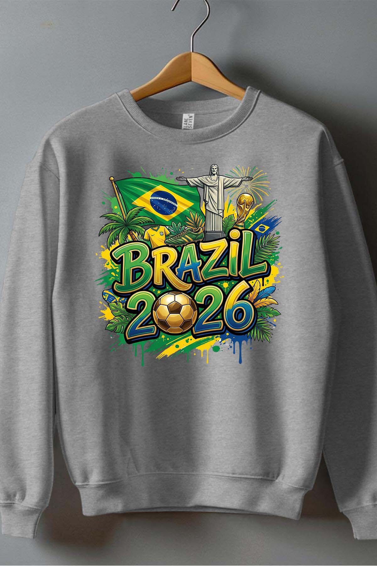 Mayorista I.A.L.D FRANCE - Cdm26 Brazil - Sudadera con cuello redondo para hombre