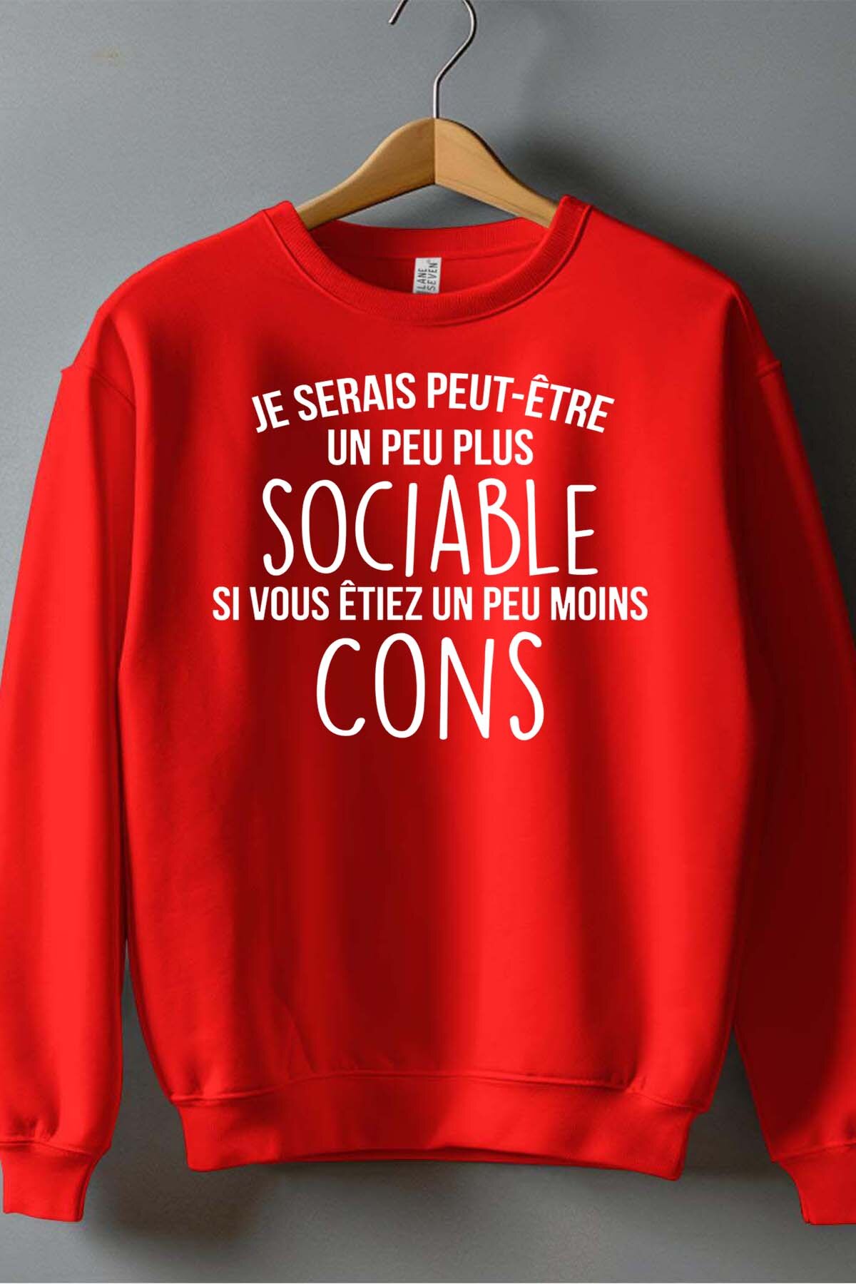Grossista I.A.L.D FRANCE - Sociable Moins con - Felpa girocollo uomo