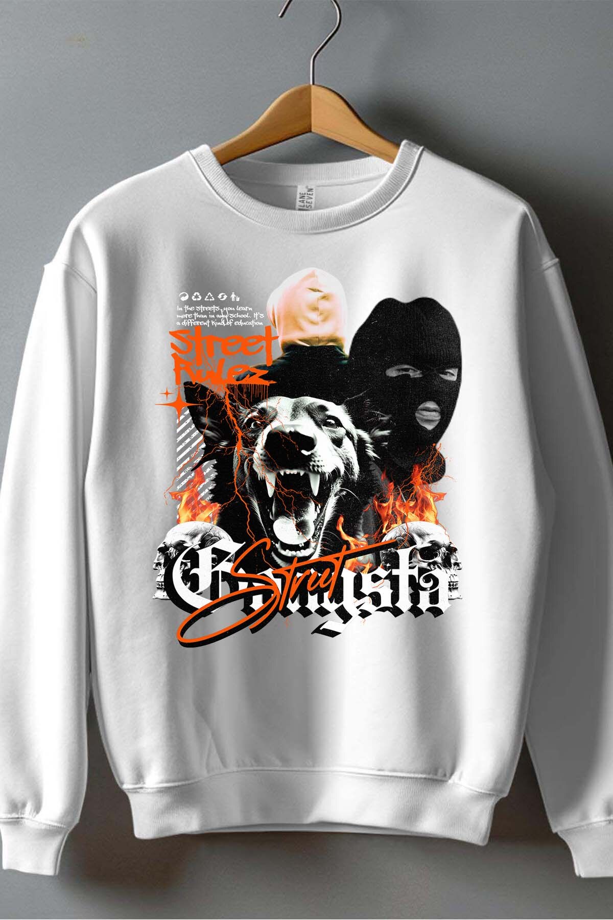 Mayorista I.A.L.D FRANCE - Street Gangsta - Sudadera con cuello redondo para hombre