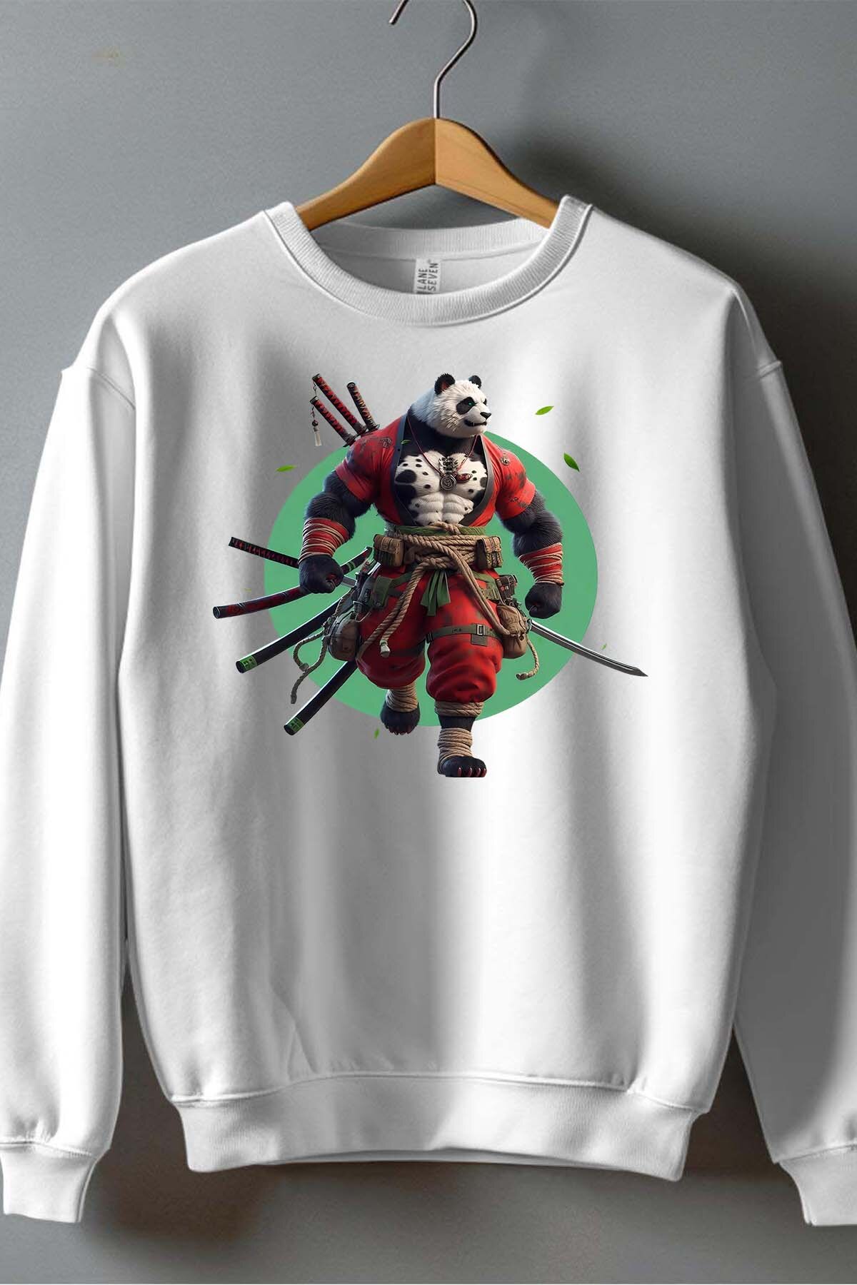 Grossista I.A.L.D FRANCE - Panda Samurai Mutante - Felpa girocollo uomo