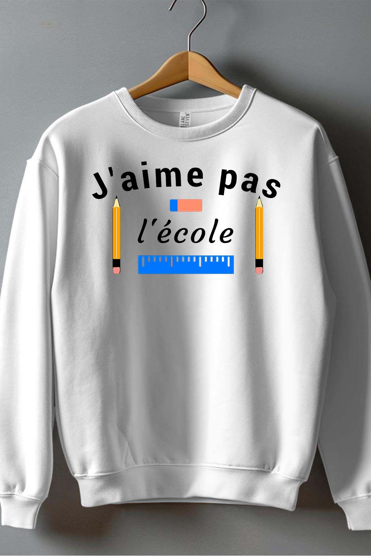 Grossiste I.A.L.D FRANCE - J aime pas l ecole - Sweat Col Rond Homme