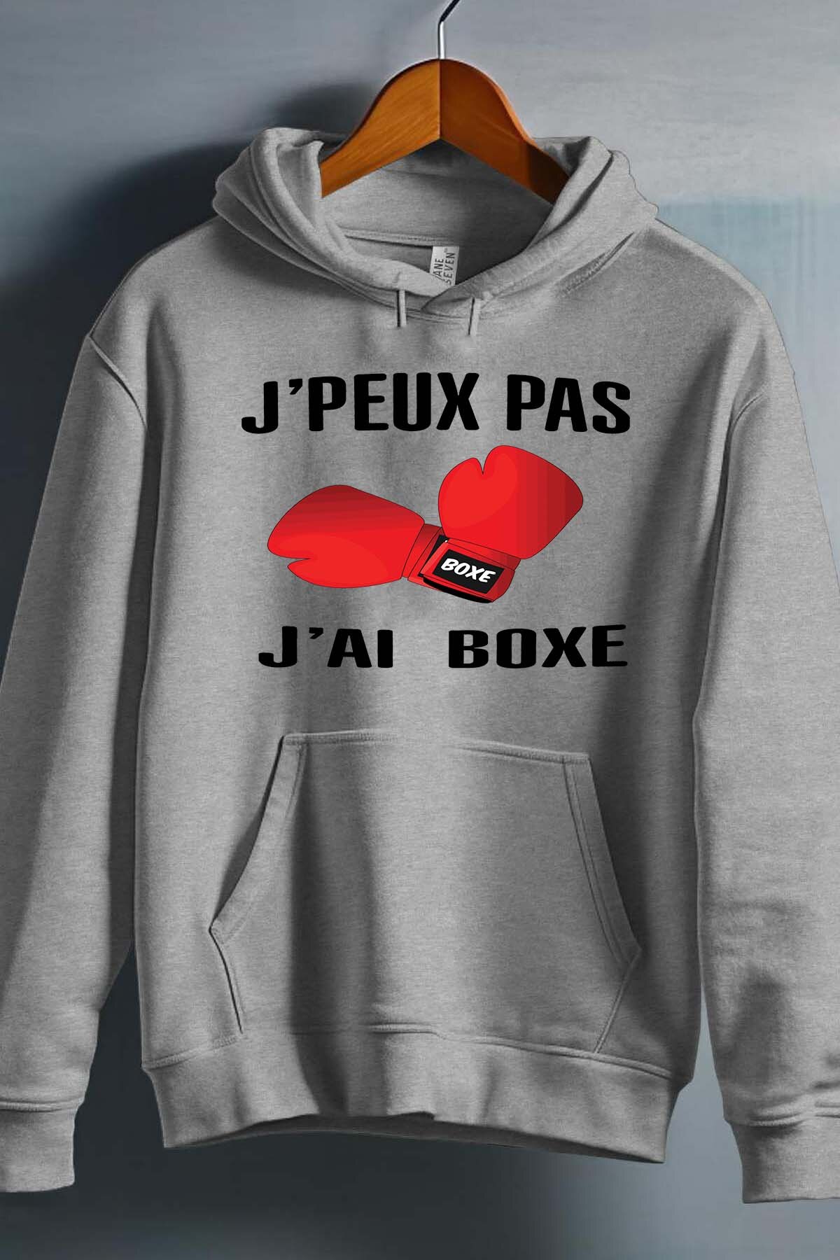 Grossista I.A.L.D FRANCE - Non posso, ho boxe - Felpa con cappuccio Uomo