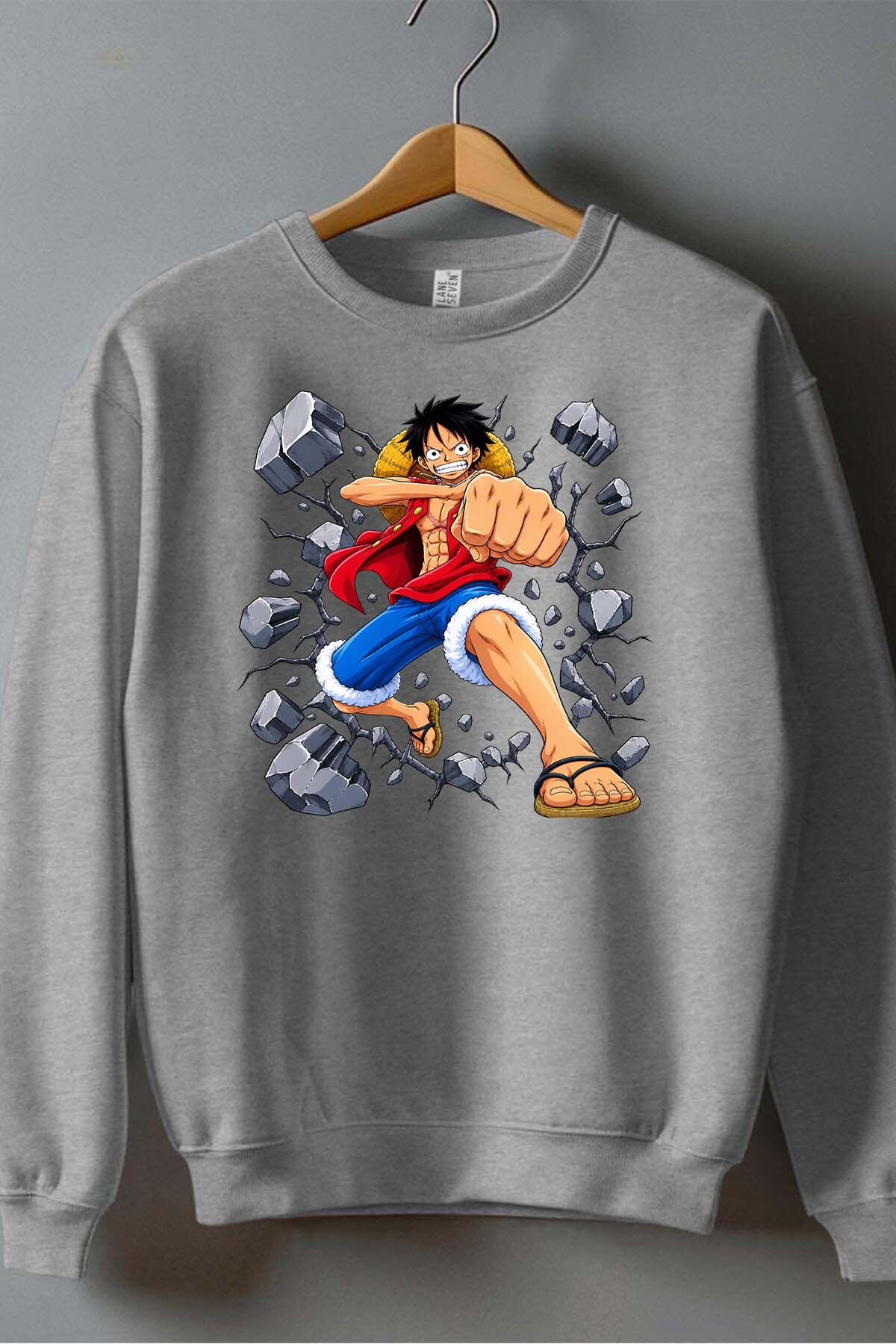 Grossiste I.A.L.D FRANCE - Luffy warrior - Sweat Col Rond Homme