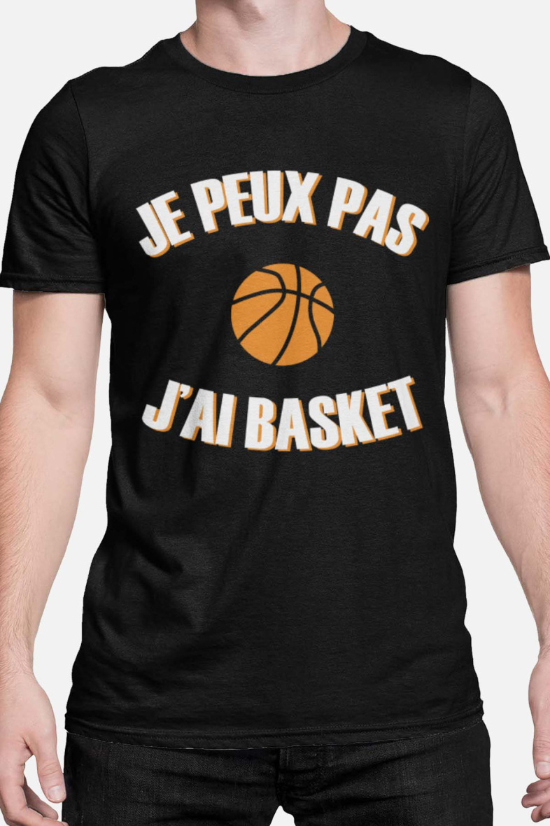 Grossiste I.A.L.D FRANCE - T-shirt Homme | Je peux pas j'ai BASKET