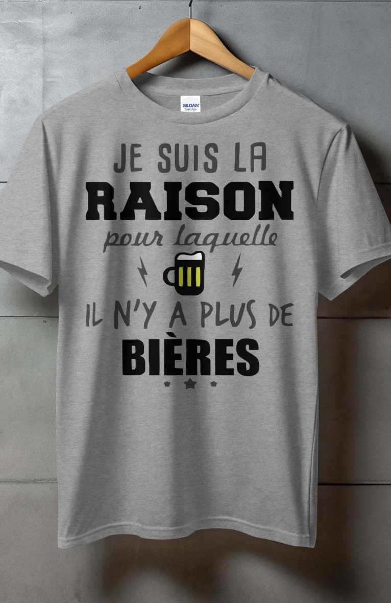 Grossiste I.A.L.D FRANCE - T-shirt Homme | je suis la raison biere