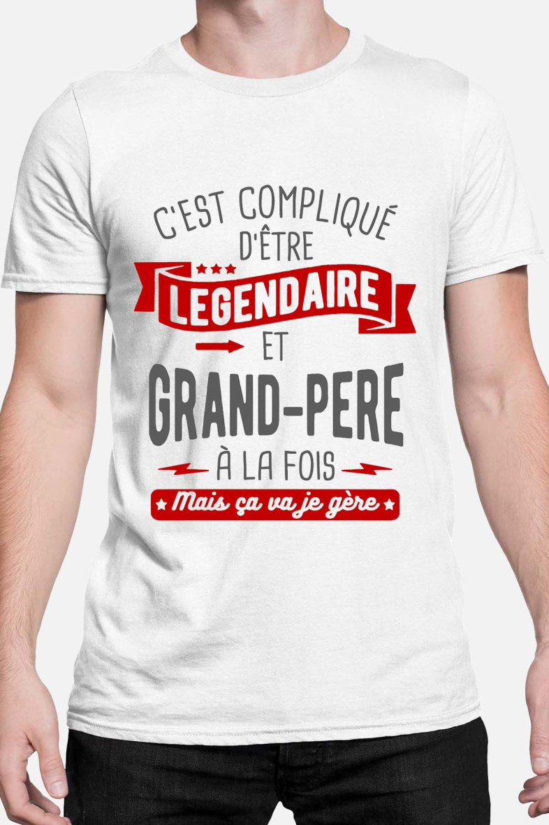 Grossiste I.A.L.D FRANCE - compliqué grand pere - TShirt Homme